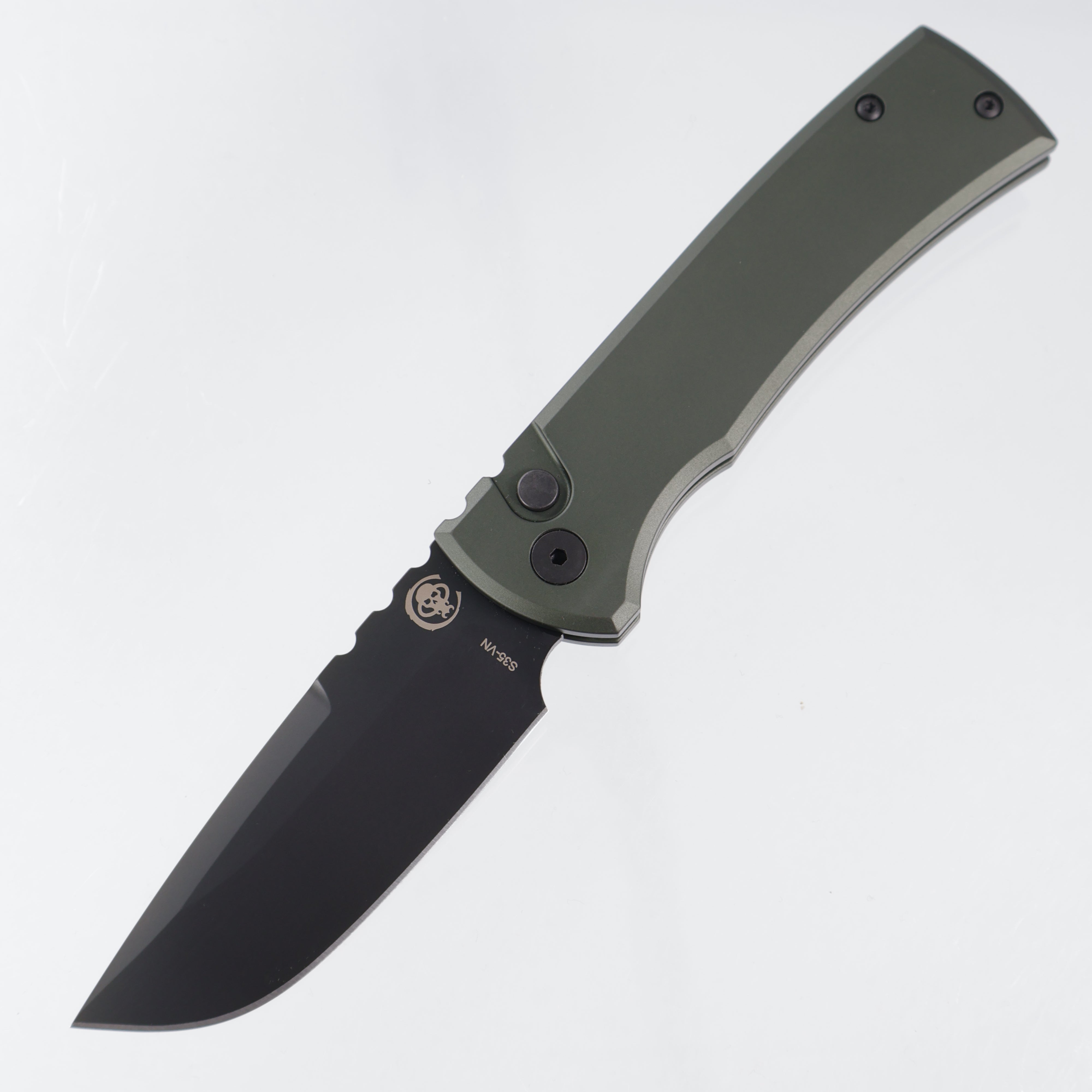 Chaves Redencion Auto Drop Point - OD Green Aluminum - DLC S35VN