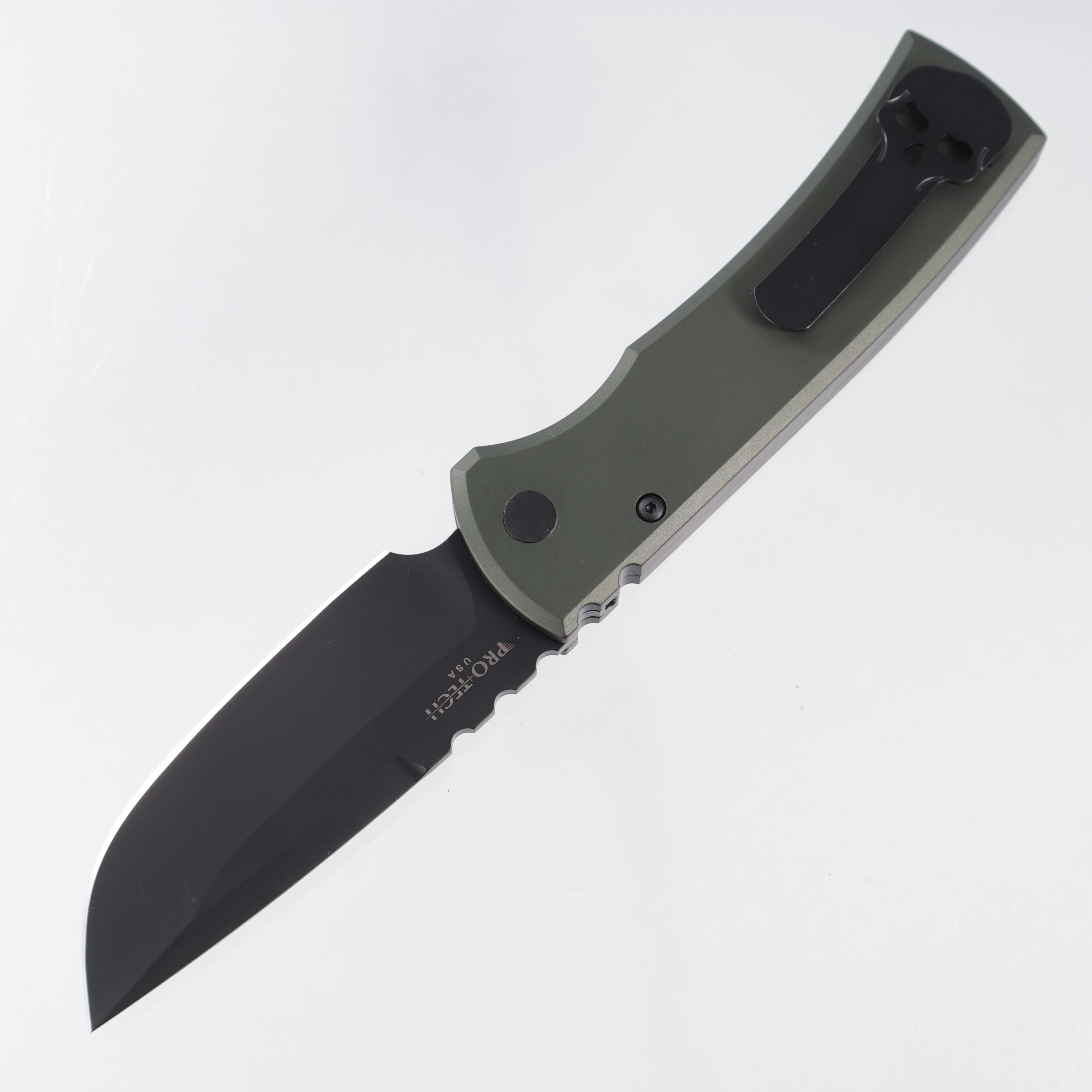 Chaves Redencion Auto Drop Point - OD Green Aluminum - DLC S35VN