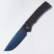 Chaves Redencion Auto Drop Point - Black Key Pattern Aluminum - Sapphire PVD S35VN