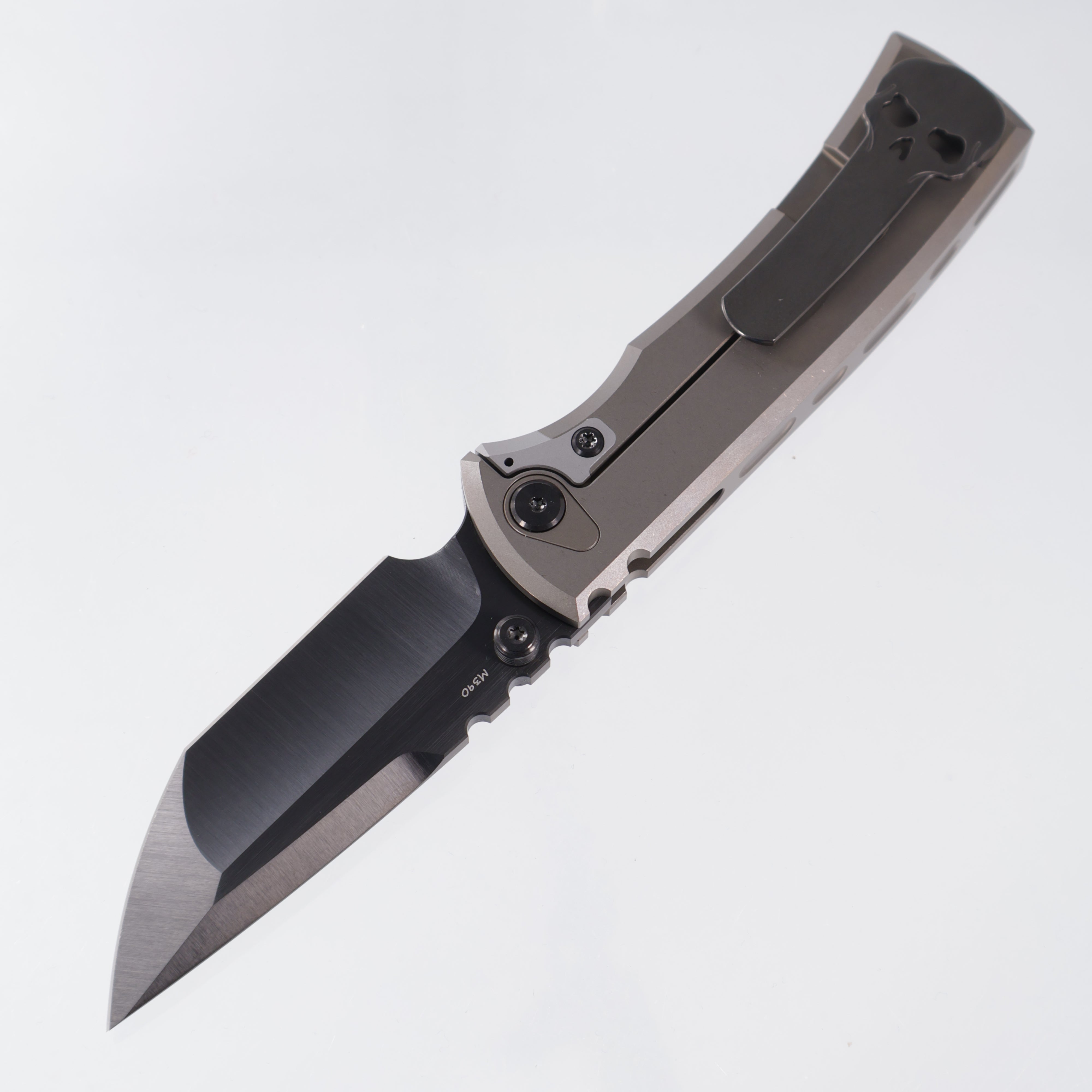 Chaves Redencion Street Integral Tanto - Bronze Ano Titanium w/ Black PVD Hardware - Chisel Ground Black Satin PVD M390