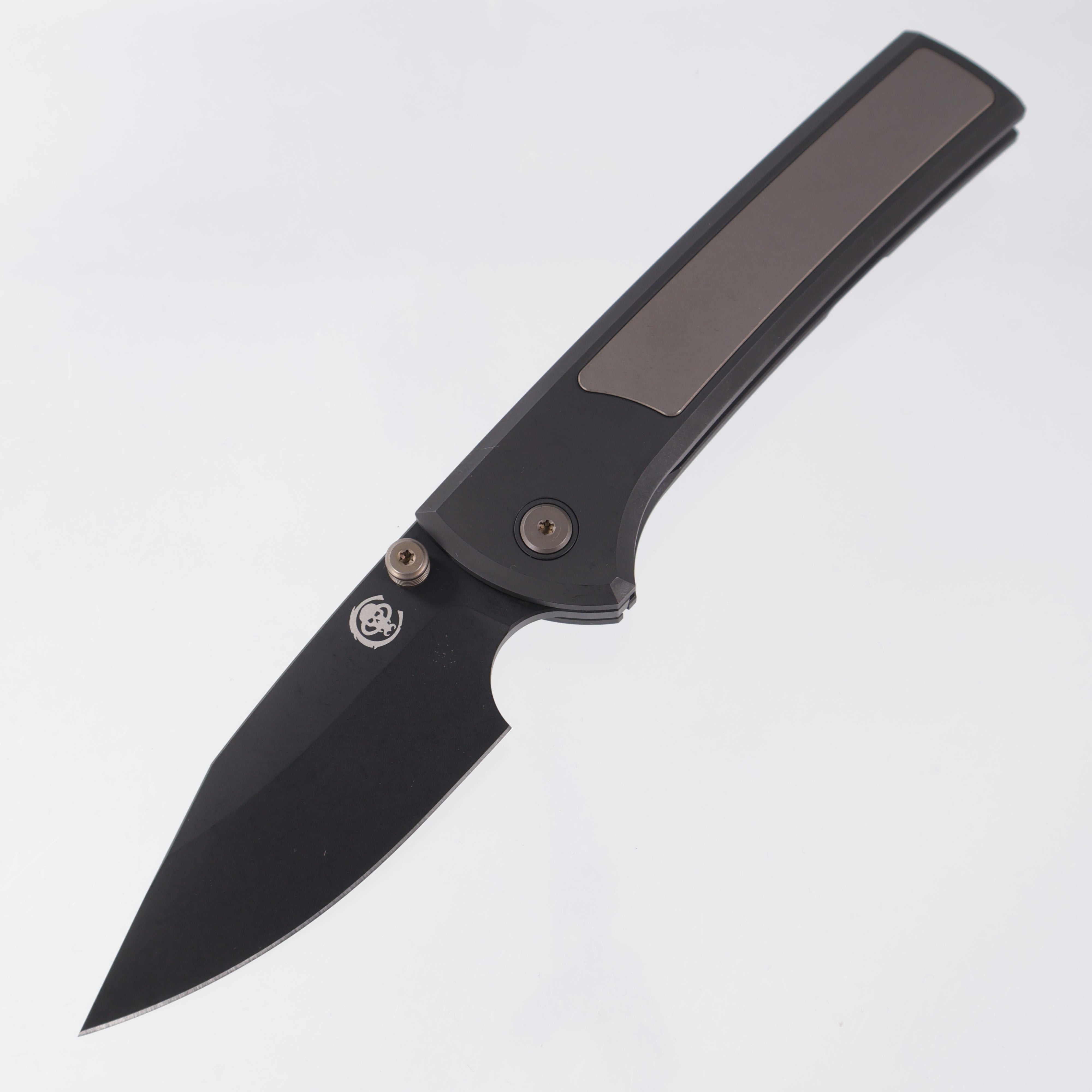 Chaves Scapegoat Street Integral 50 Series "The Suit" - Tumbled Black PVD Titanium w/ Bronze Ti Inlays & Hardware - Tumbled Black PVD M390