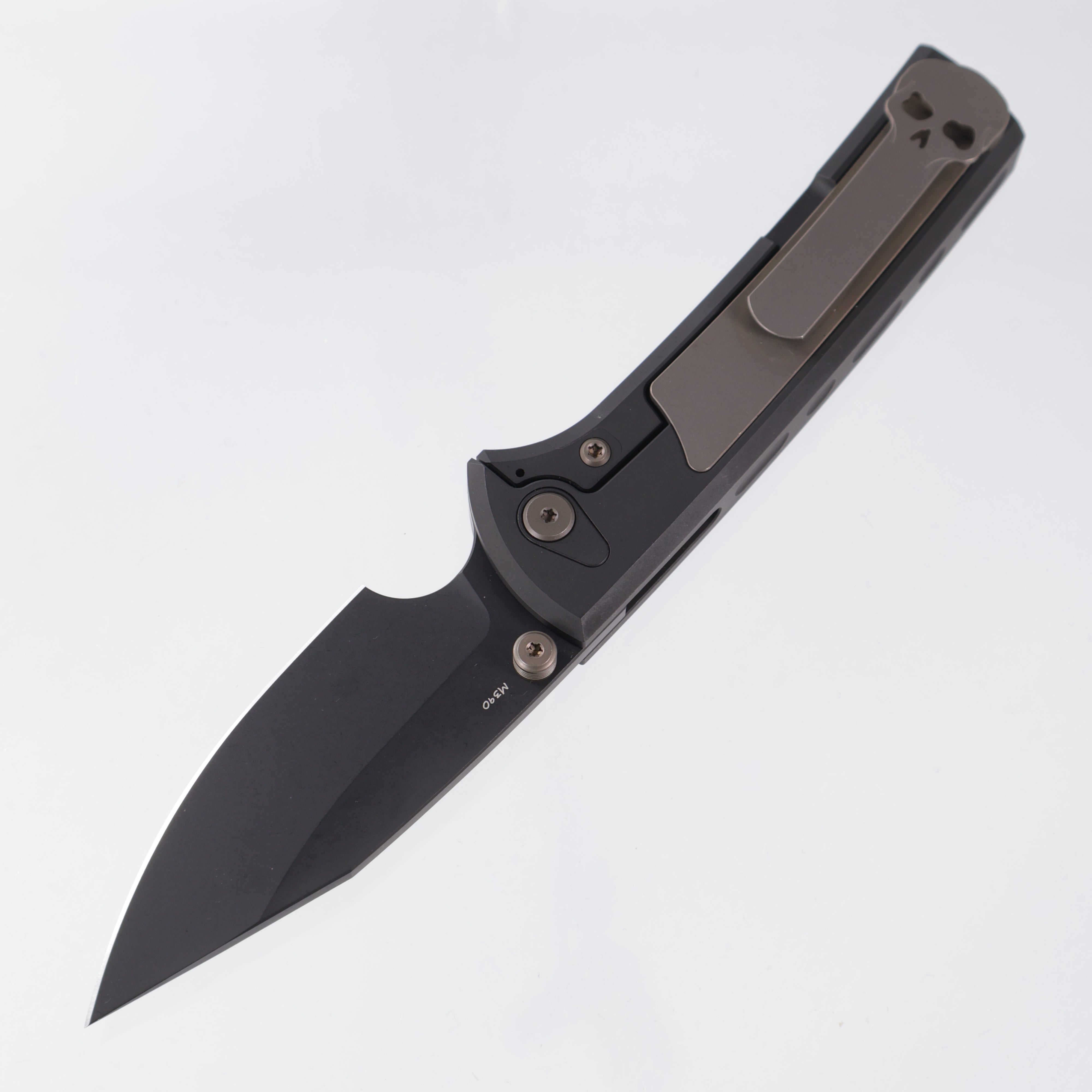 Chaves Scapegoat Street Integral 50 Series "The Suit" - Tumbled Black PVD Titanium w/ Bronze Ti Inlays & Hardware - Tumbled Black PVD M390