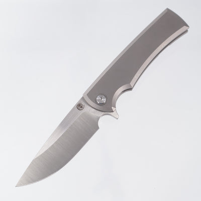 Chaves Liberation Street Integral Tanto - Stonewash Titanium - Belt Satin M390