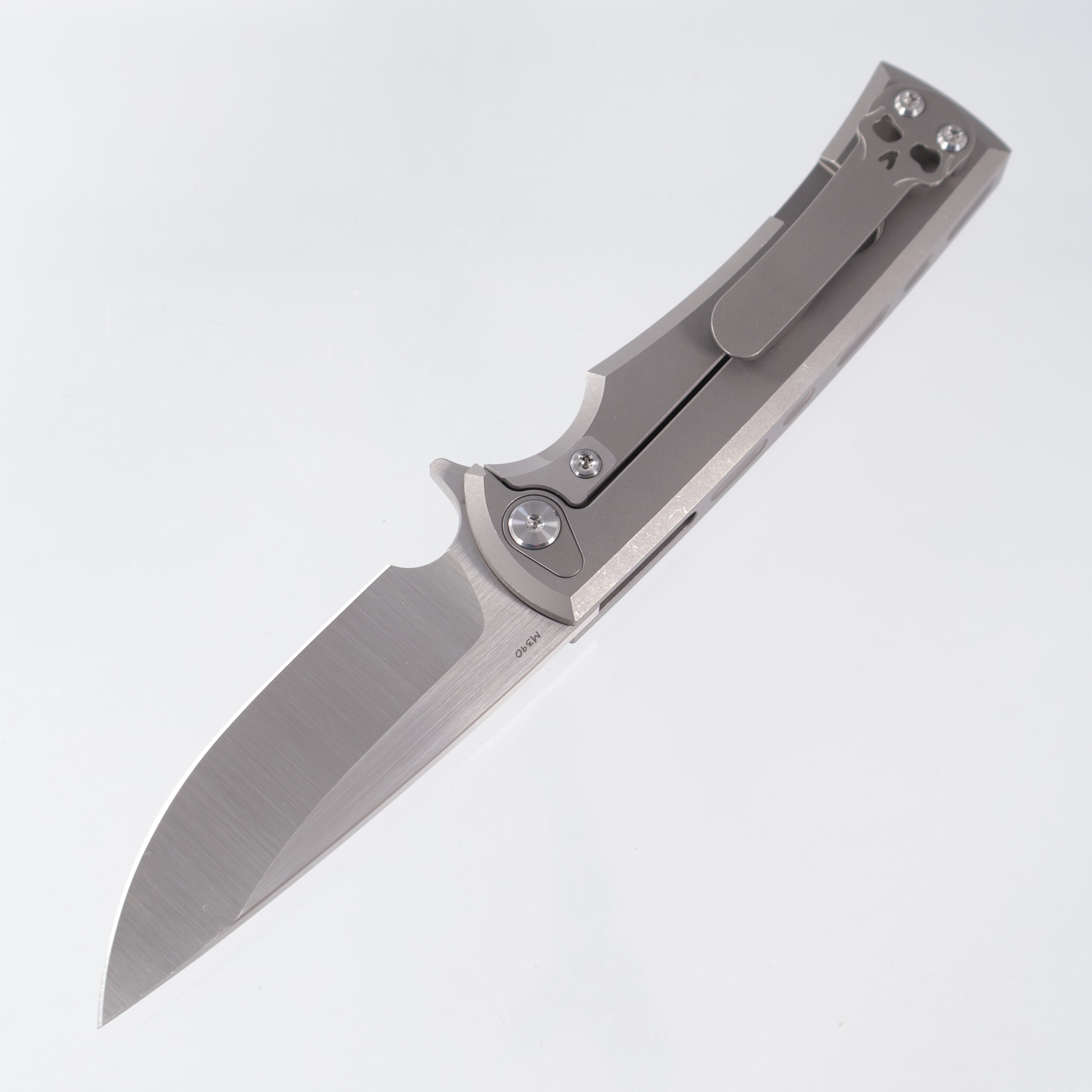 Chaves Liberation Street Integral Tanto - Stonewash Titanium - Belt Satin M390