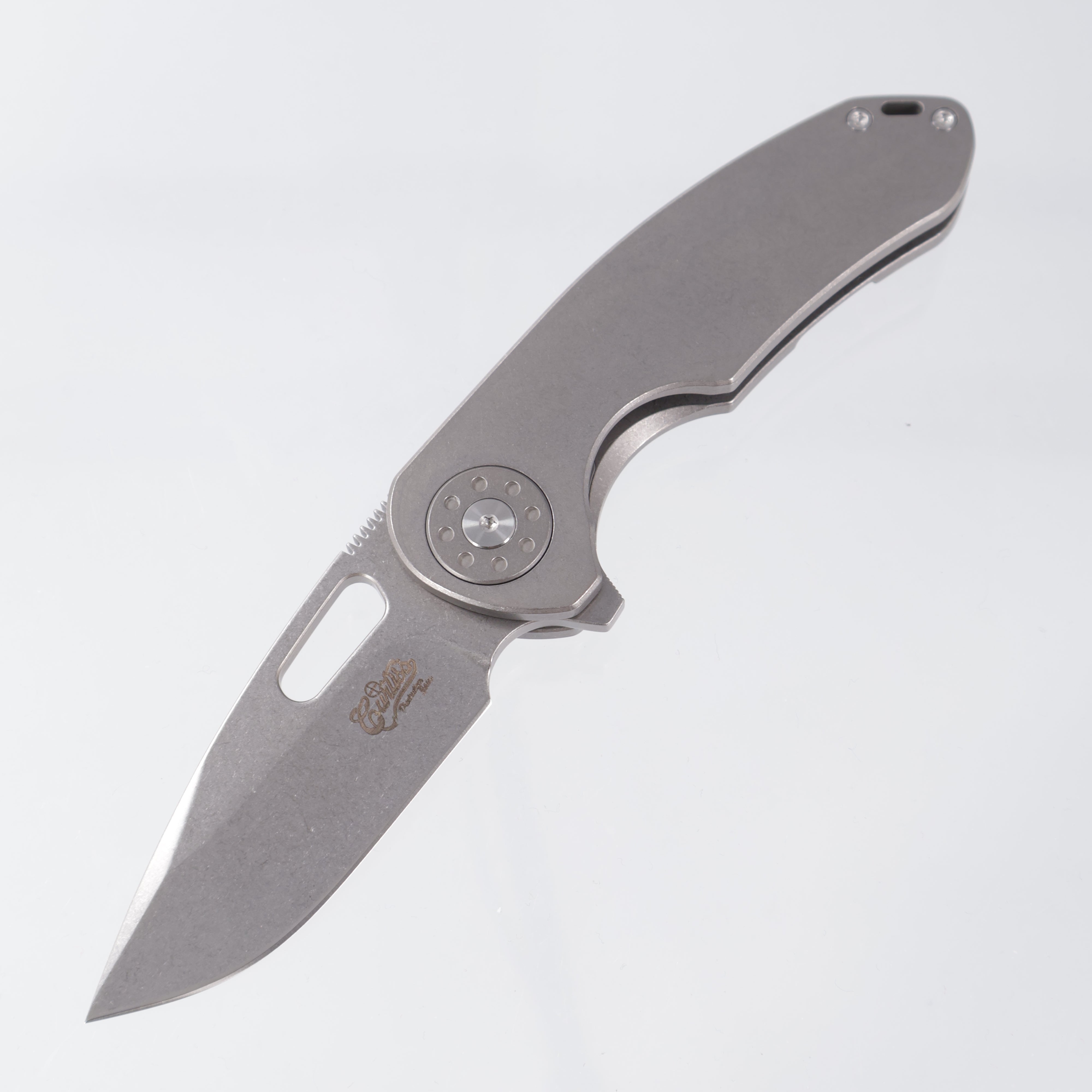 Curtiss x Tuya Production F3 Medium Slicer - Stonewash Titanium - Stonewash M390