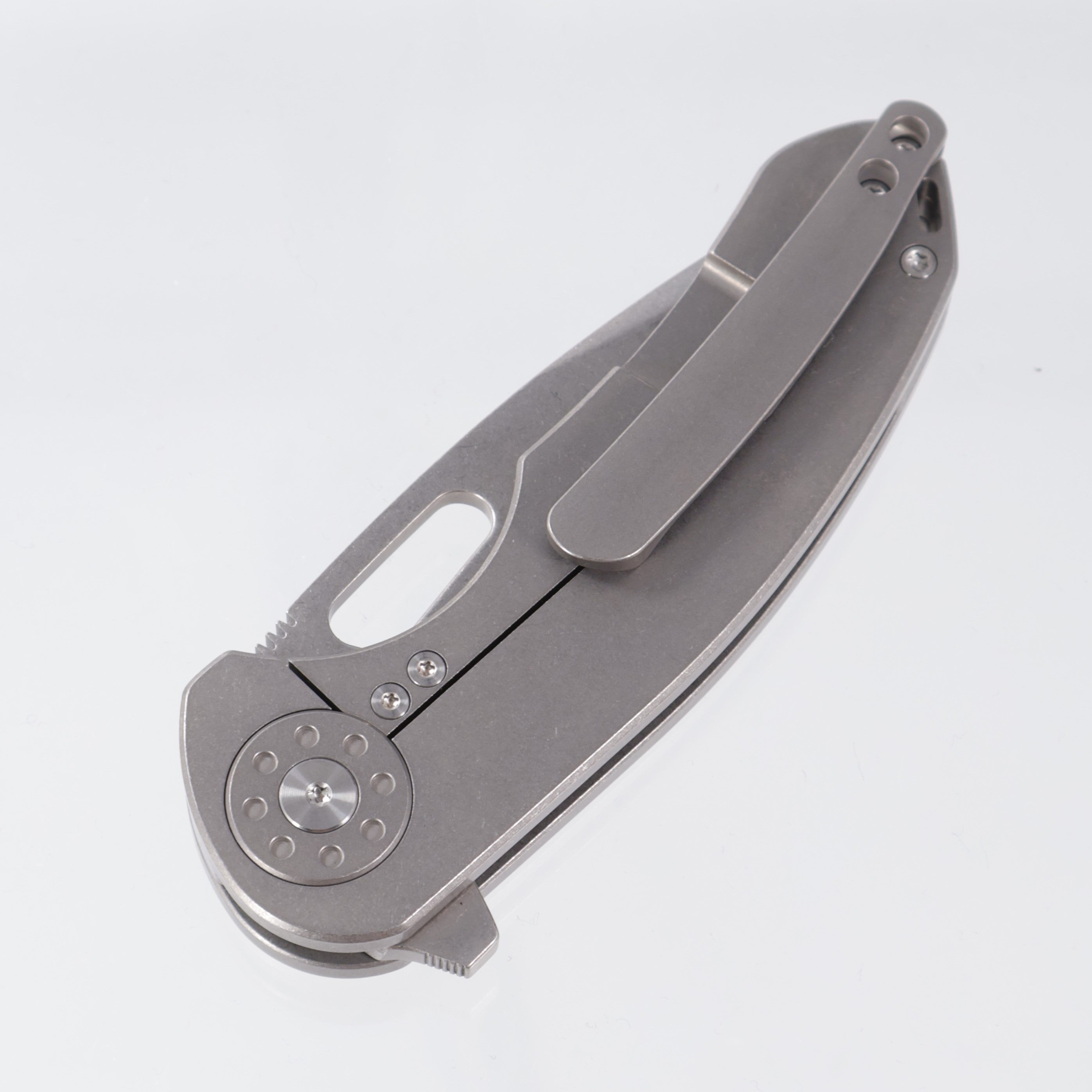 Curtiss x Tuya Production F3 Medium Slicer - Stonewash Titanium - Stonewash M390