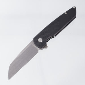 American Bladeworks Model 2 - Black Aluminum - Stonewash Magnacut