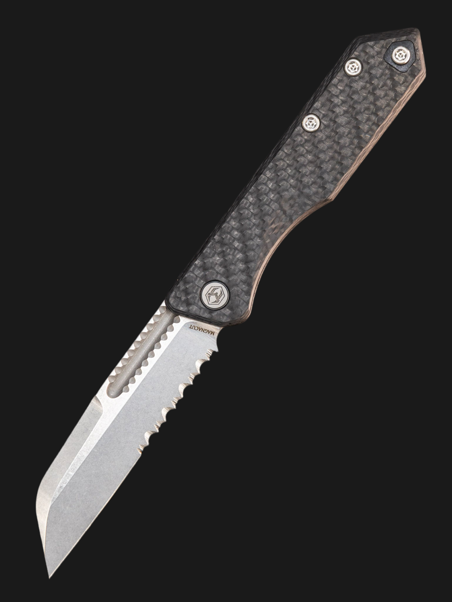 Heretic Knives Jinn Carbon Fiber & Serrated Stonewash H013-2B-CF