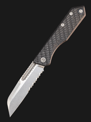 Heretic Knives Jinn Carbon Fiber & Serrated Stonewash H013-2B-CF