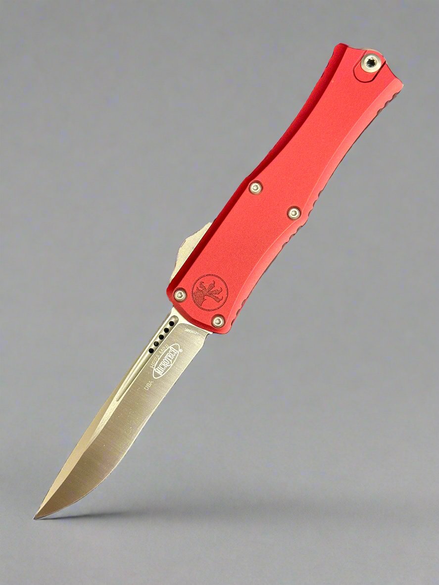 Microtech Knives Mini Hera Satin Recurve M390MK w/ Merlot Handle 1705M-4 MR