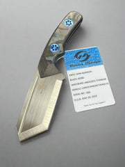 Beans Blades Fixed Blade Mini Warrior Tanto M390 Camo Carbon Timascus