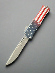 Microtech Knives Hera II Mini USA Flag Apocalyptic Recurve M390MK Signature Series 1705M-10 FLAGS