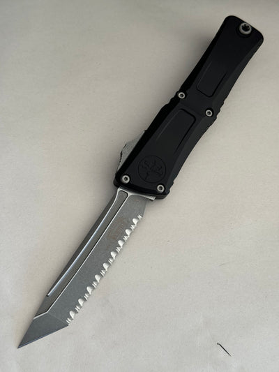 Microtech Knives Combat Troodon Gen III Apocalyptic Tanto Full Serrated w/ Black Handle 1144-12 AP