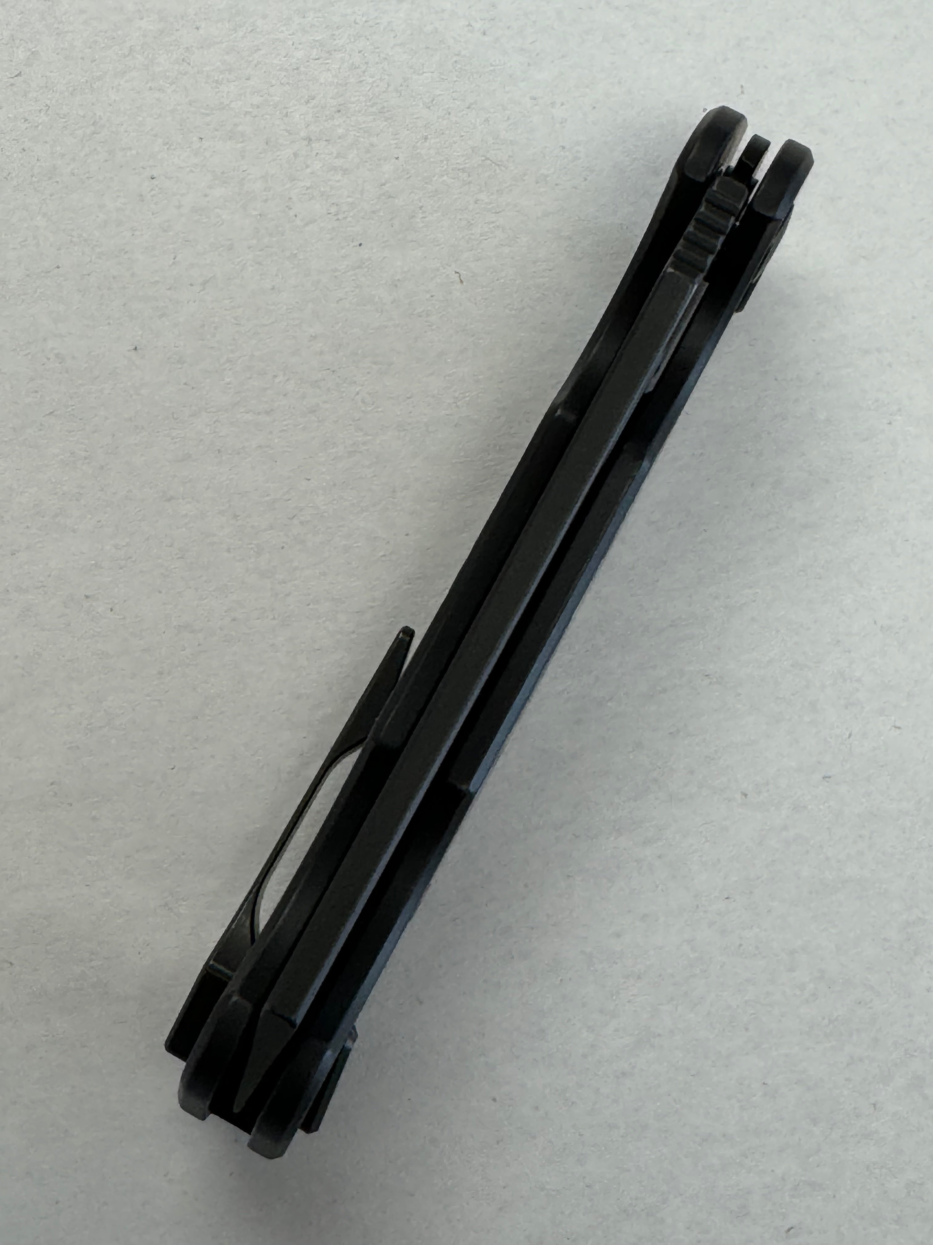 Dead Reckon Knives Ridgeback - 80s Camo Carbon in Series 2 Black Aluminum - WharnCleaver 3V SbNi - Button Lock - RB-2332-37 BR OP Exclusive