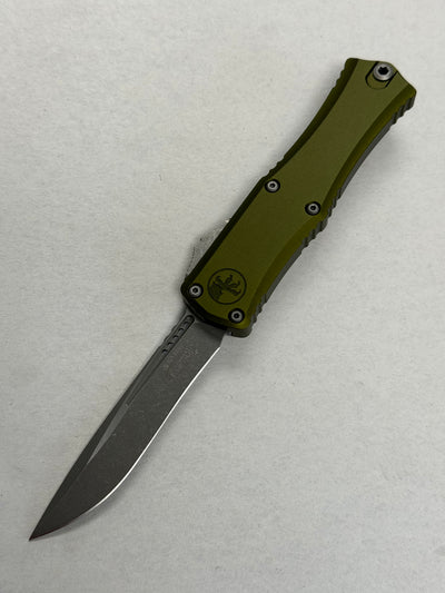 Microtech Knives Mini Hera Apocalyptic Recurve M390MK w/ OD Green Handle 1705M-10 APOD
