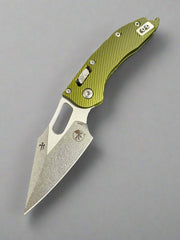 Microtech Knives Manual Stitch RAM LOK Fluted OD Green Aluminum Stonewash Standard & M390MK 169RL-10 FLOD