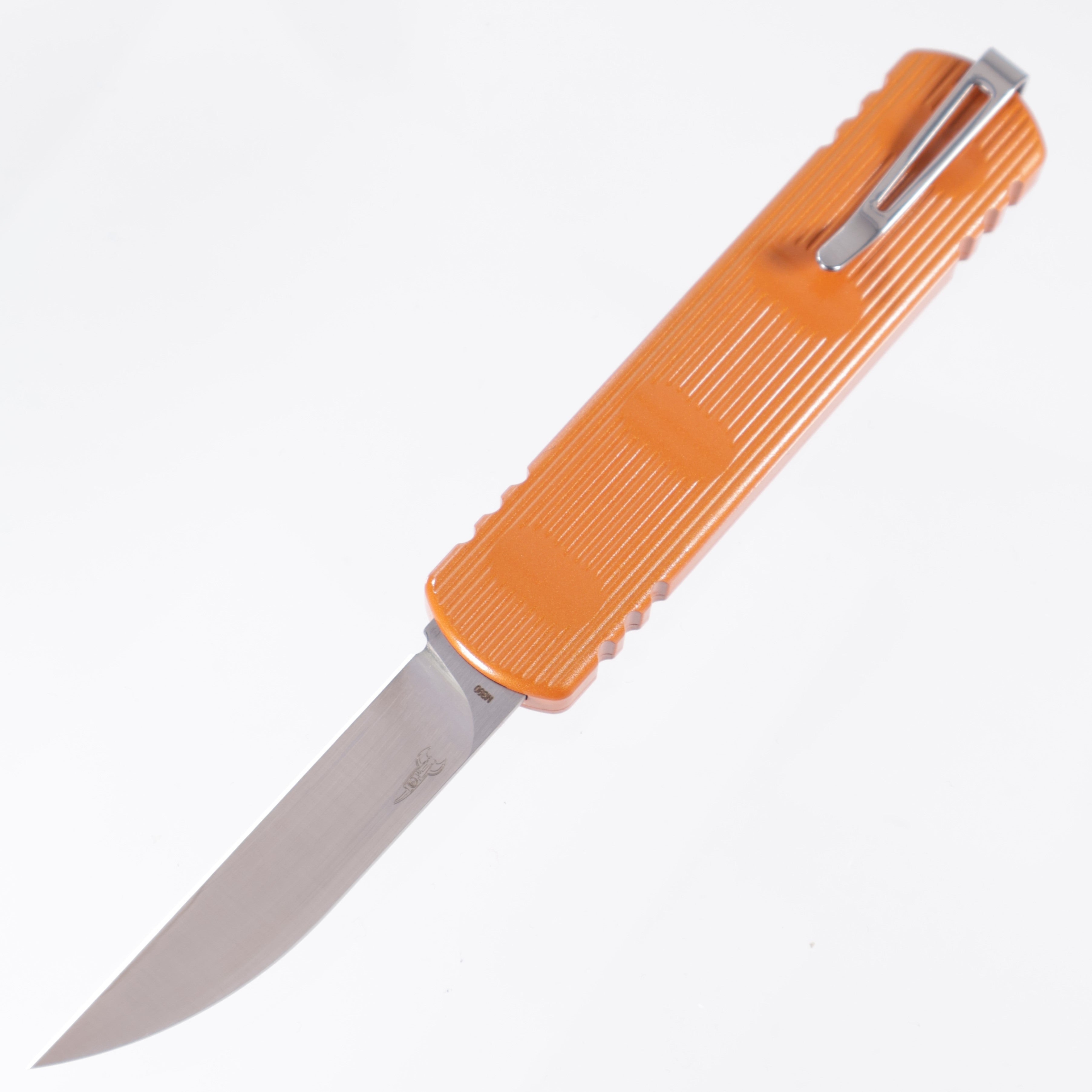 D Rocket Design Zulu Spear - Orange Cerakote - Wharncliffe M390