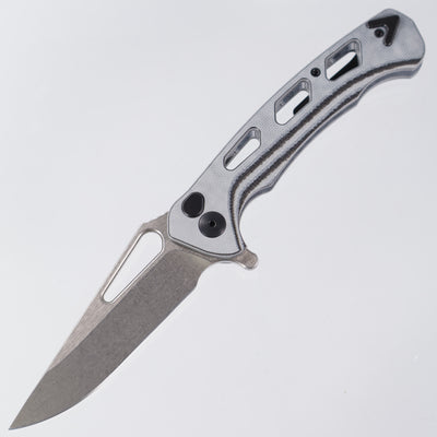 Dead Reckon Ridgeback Vertebrae - Flipper - Black & Gray G10 - Magnacut Clip Point - RB-3545-21