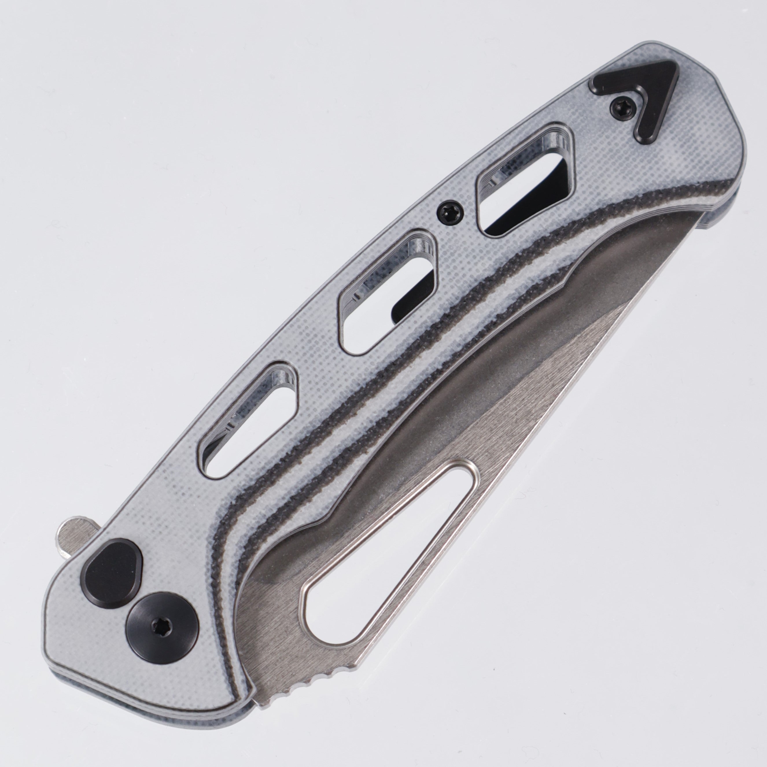 Dead Reckon Ridgeback Vertebrae - Flipper - Black & Gray G10 - Magnacut Clip Point - RB-3545-21