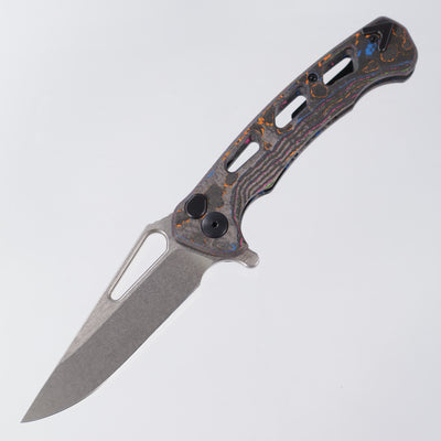 Dead Reckon Ridgeback Vertebrae - Flipper - 80s CamoCarbon - Magnacut Clip Point - BR OP Exclusive -RB-3545-21