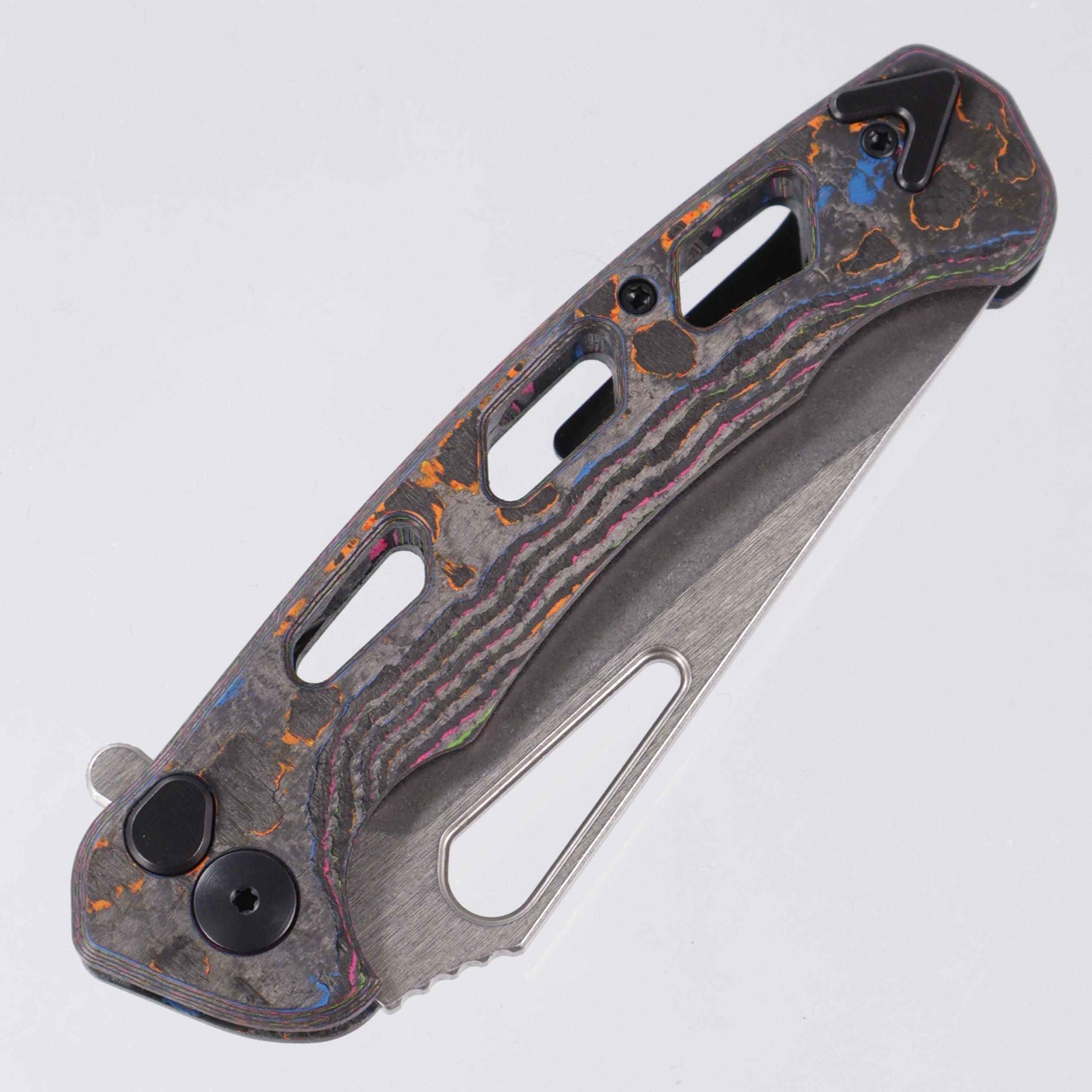 Dead Reckon Ridgeback Vertebrae - Flipper - 80s CamoCarbon - Magnacut Clip Point - BR OP Exclusive -RB-3545-21