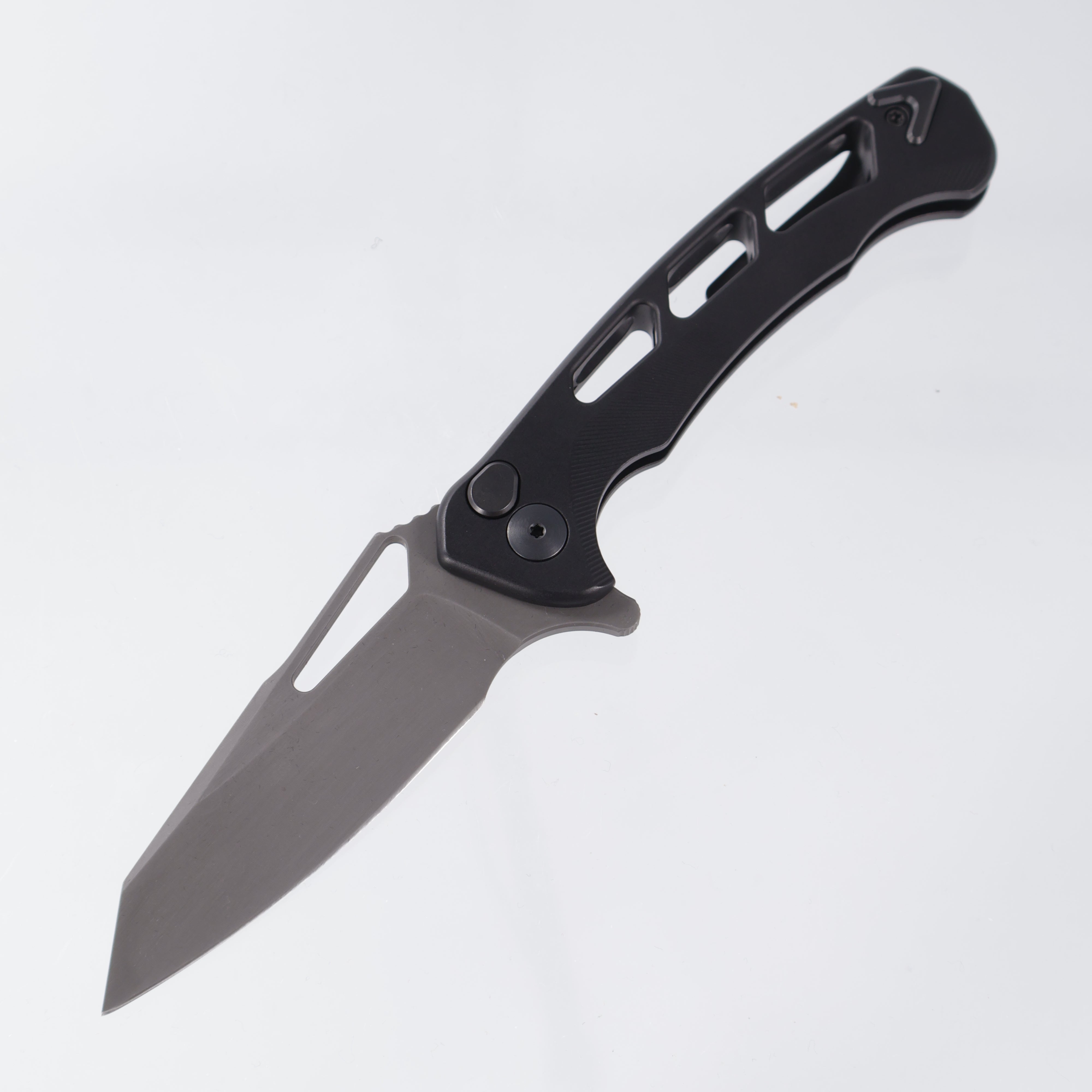 Dead Reckon Ridgeback Vertebrae Integral - Reverse Tanto - Black Aluminum - Dark Etch S45VN - RB-4462-77