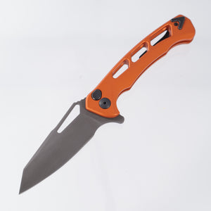 Dead Reckon Ridgeback Vertebrae Integral - Reverse Tanto - Burnt Orange Aluminum - Dark Etch S45VN - RB-4462-77