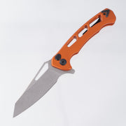 Dead Reckon Ridgeback Vertebrae Integral - Reverse Tanto, S45VN Stonewash - Burnt Orange Aluminum - RB-4462-17