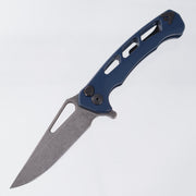 Dead Reckon Ridgeback Vertebrae Integral - Modified ClipPoint, S45VN Dark Stonewash - Navy Blue Aluminum - RB-3462-67 DRK