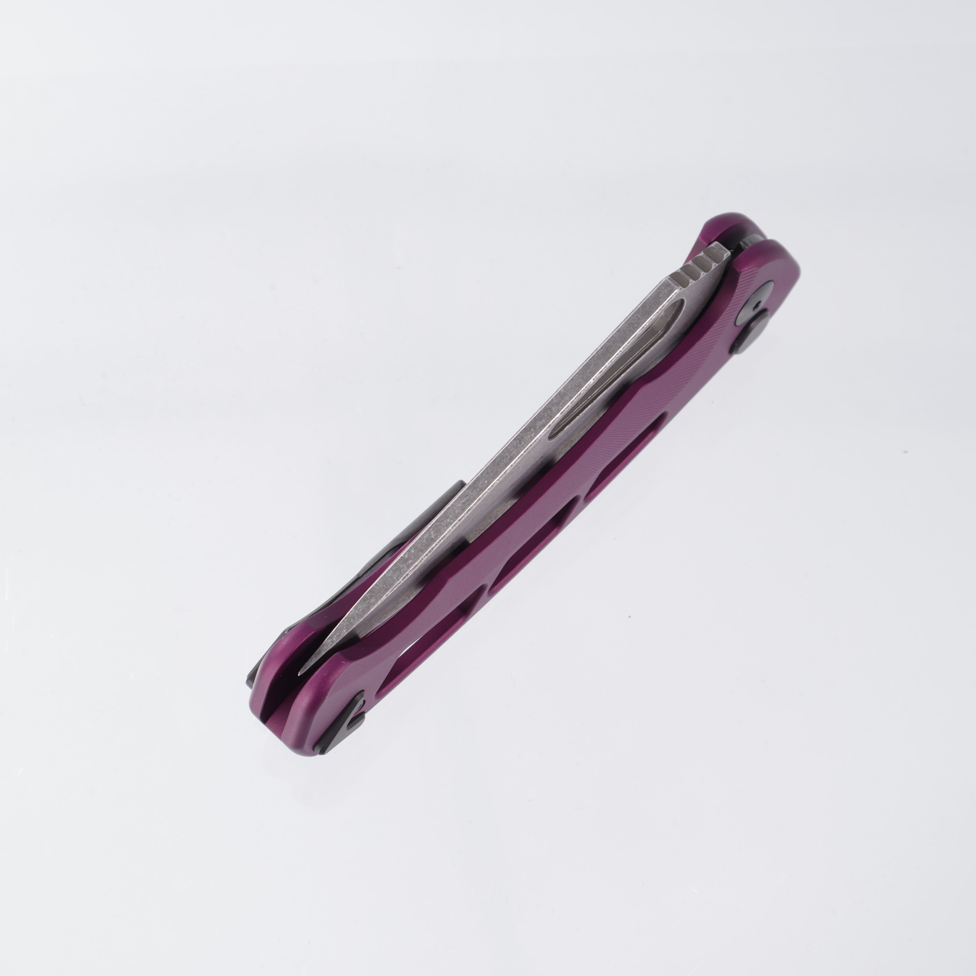 Dead Reckon Ridgeback Vertebrae Integral - Modified ClipPoint, S45VN Dark Stonewash - Purple Aluminum - RB-3462-67 DRK