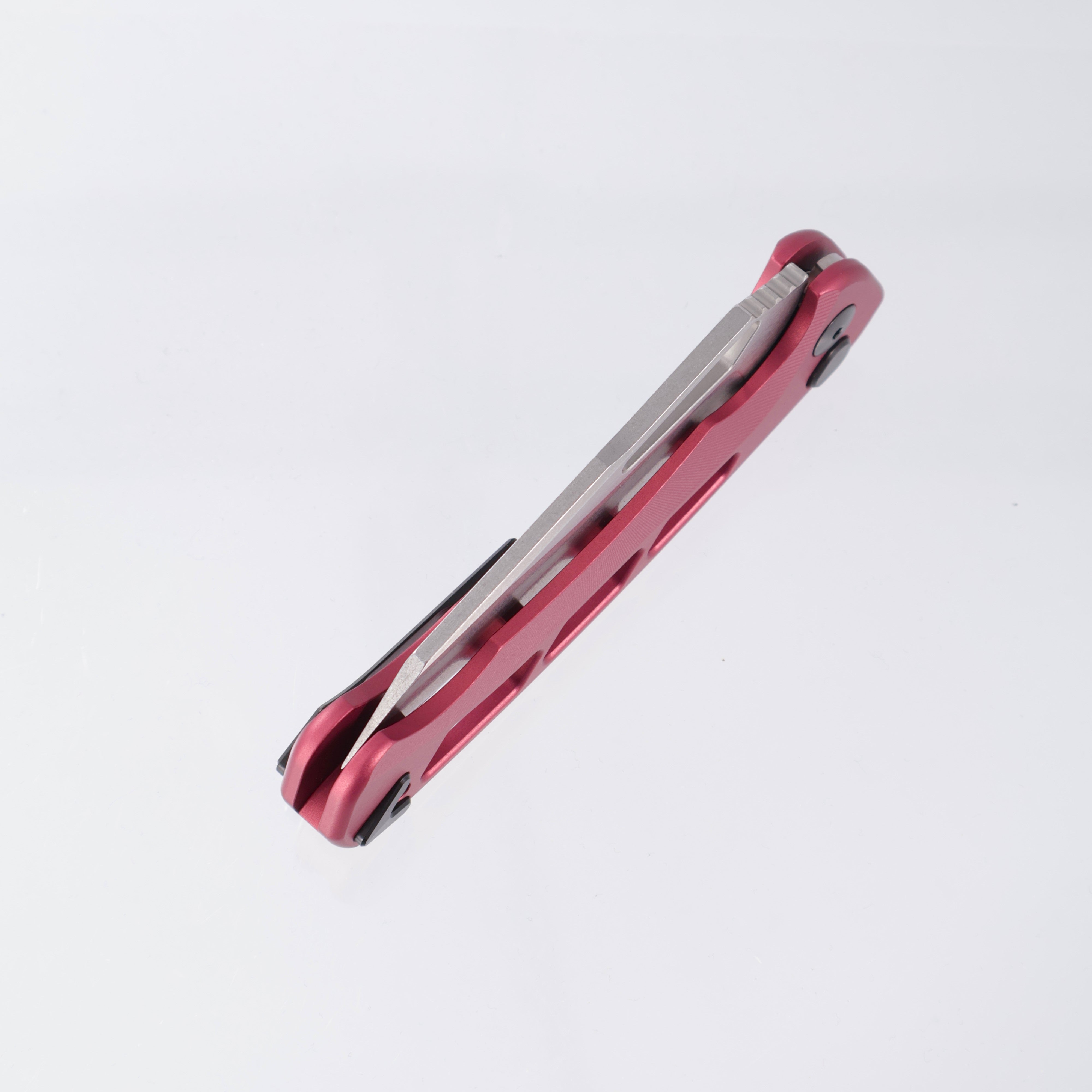Dead Reckon Ridgeback Vertebrae Integral - Reverse Tanto, Magnacut Stonewash - Light Red Aluminum - RB-4562-17 DRK (Pink)