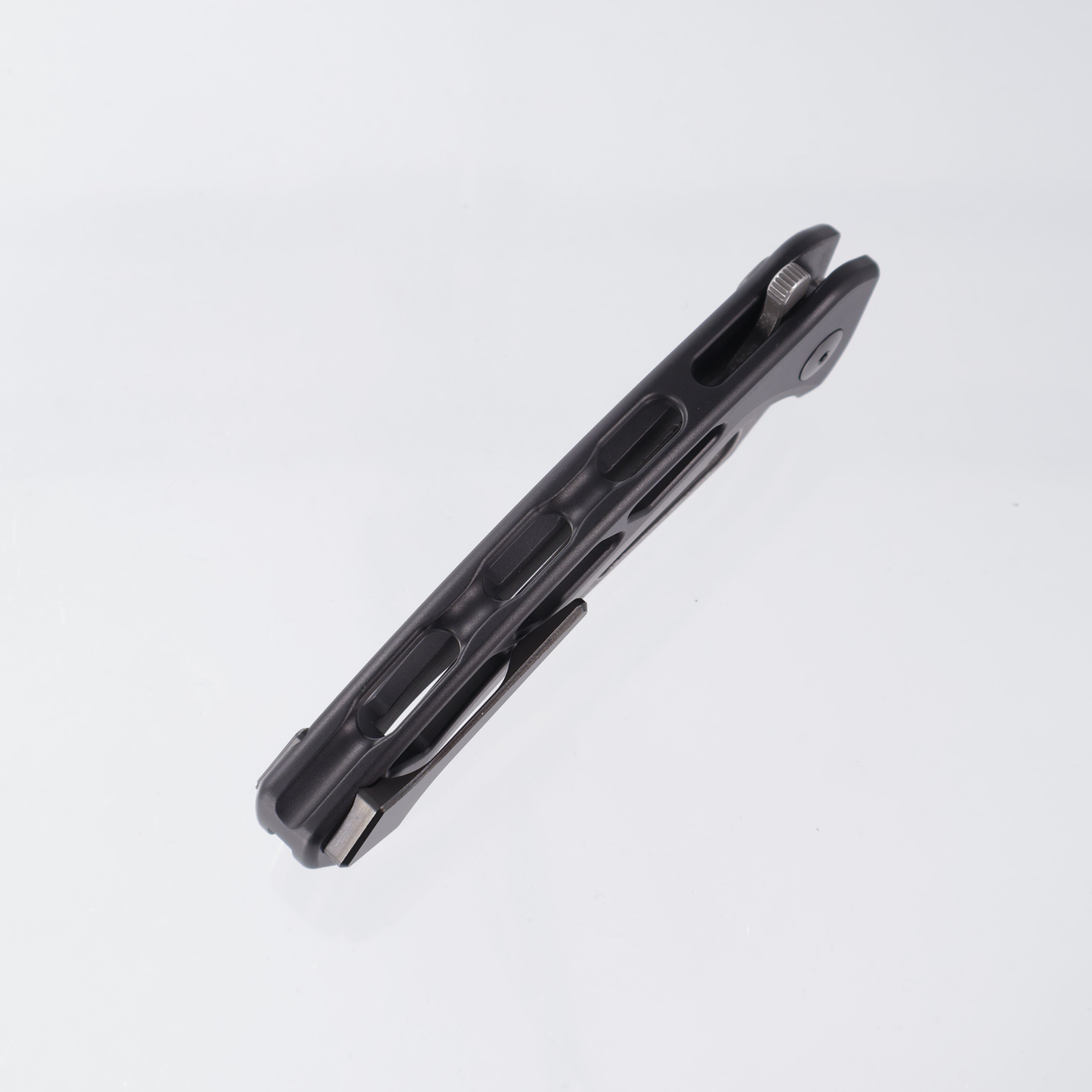 Dead Reckon Ridgeback Vertebrae Integral - Modified ClipPoint, Magnacut Dark Stonewash - Black Aluminum - RB-3562-67 DRK