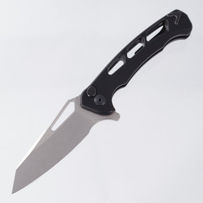 Dead Reckon Ridgeback Vertebrae Integral - Reverse Tanto, Magnacut Stonewash - Black Aluminum - RB-4562-17 DRK