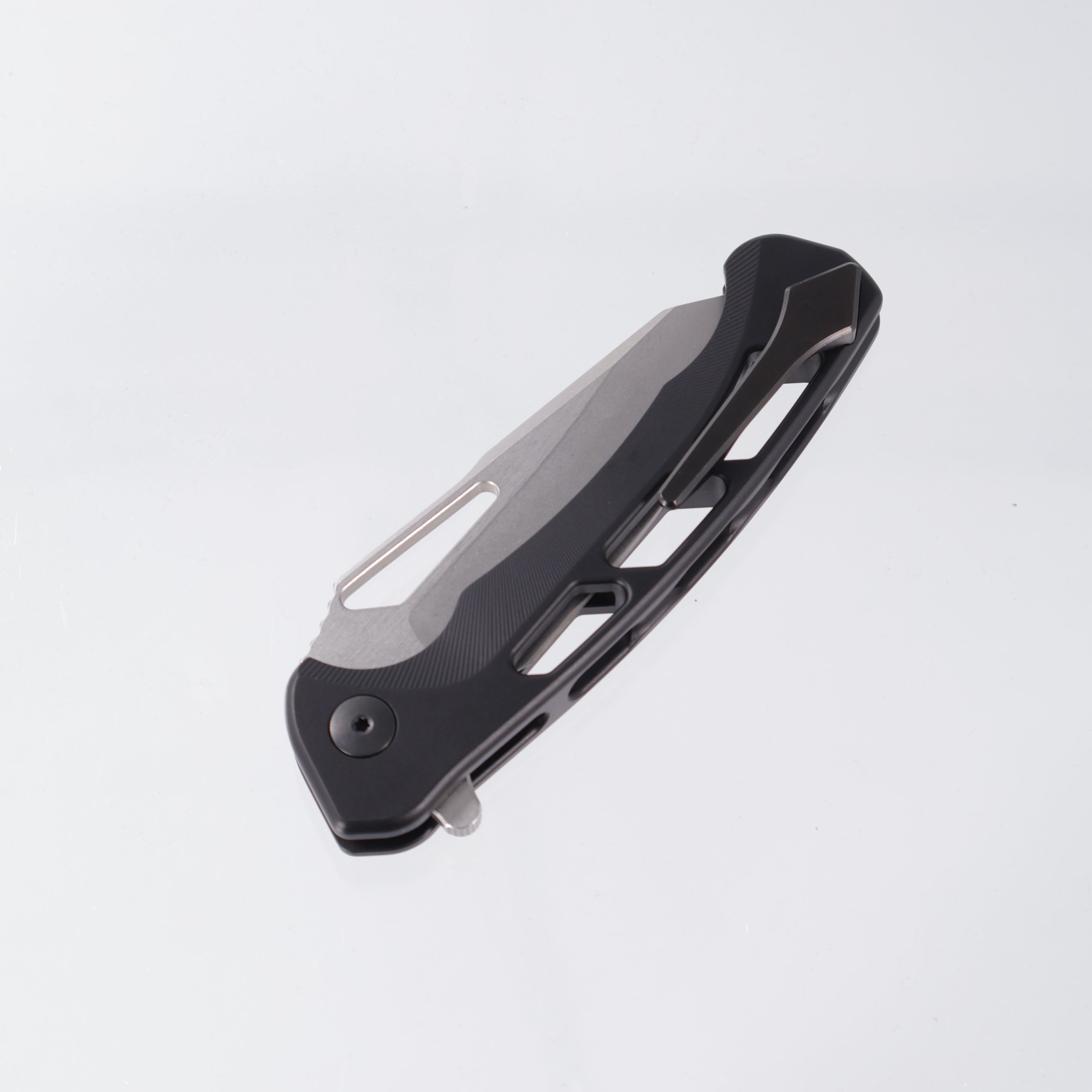 Dead Reckon Ridgeback Vertebrae Integral - Reverse Tanto, Magnacut Stonewash - Black Aluminum - RB-4562-17 DRK