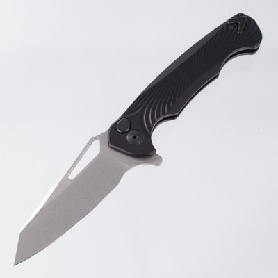 Dead Reckon Ridgeback Integral - Reverse Tanto, S45VN Stonewash - Black Milled Aluminum - RB-4422-17 DRK