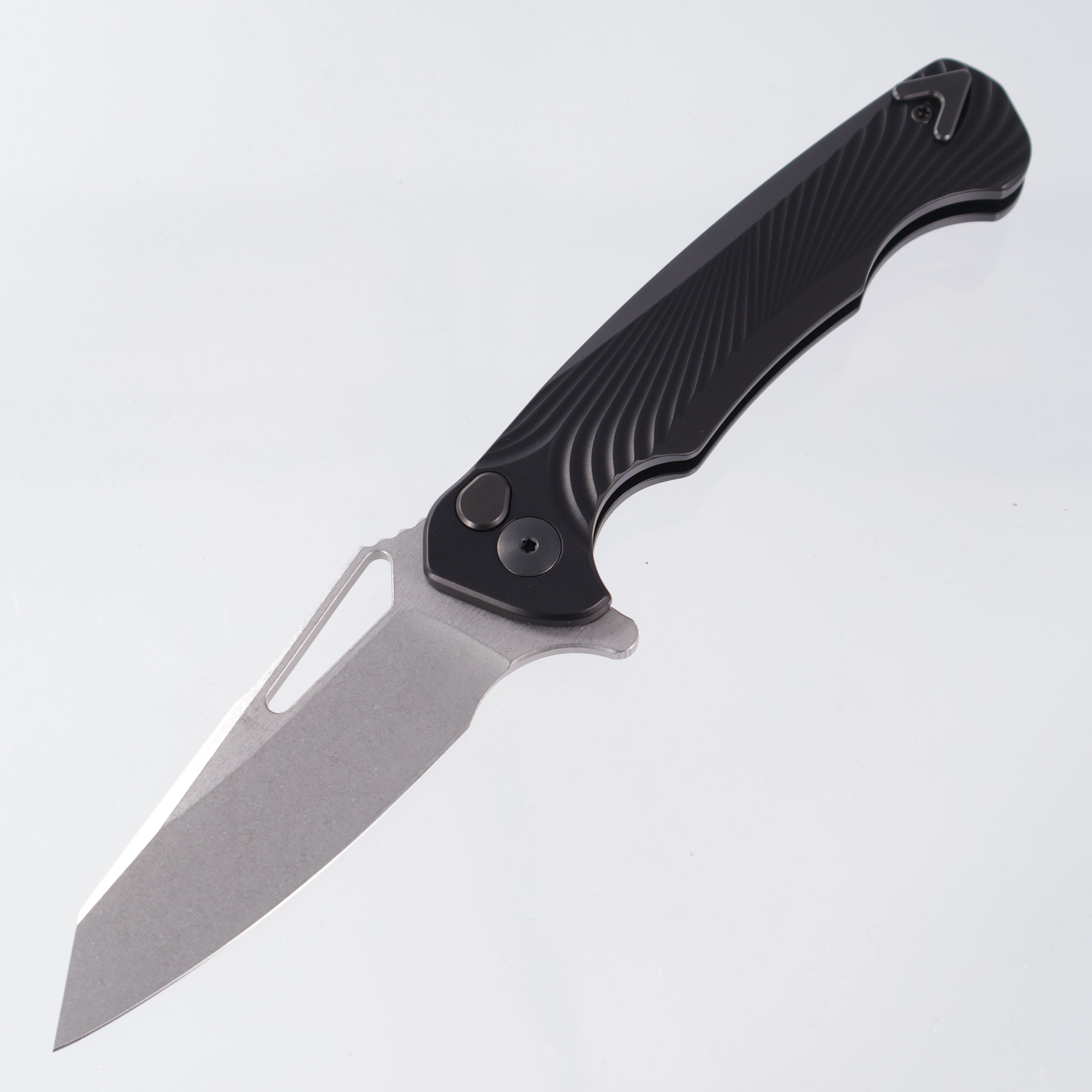 Dead Reckon Ridgeback Integral - Reverse Tanto, Magnacut Stonewash - Black Milled Aluminum - RB-4522-17 DRK