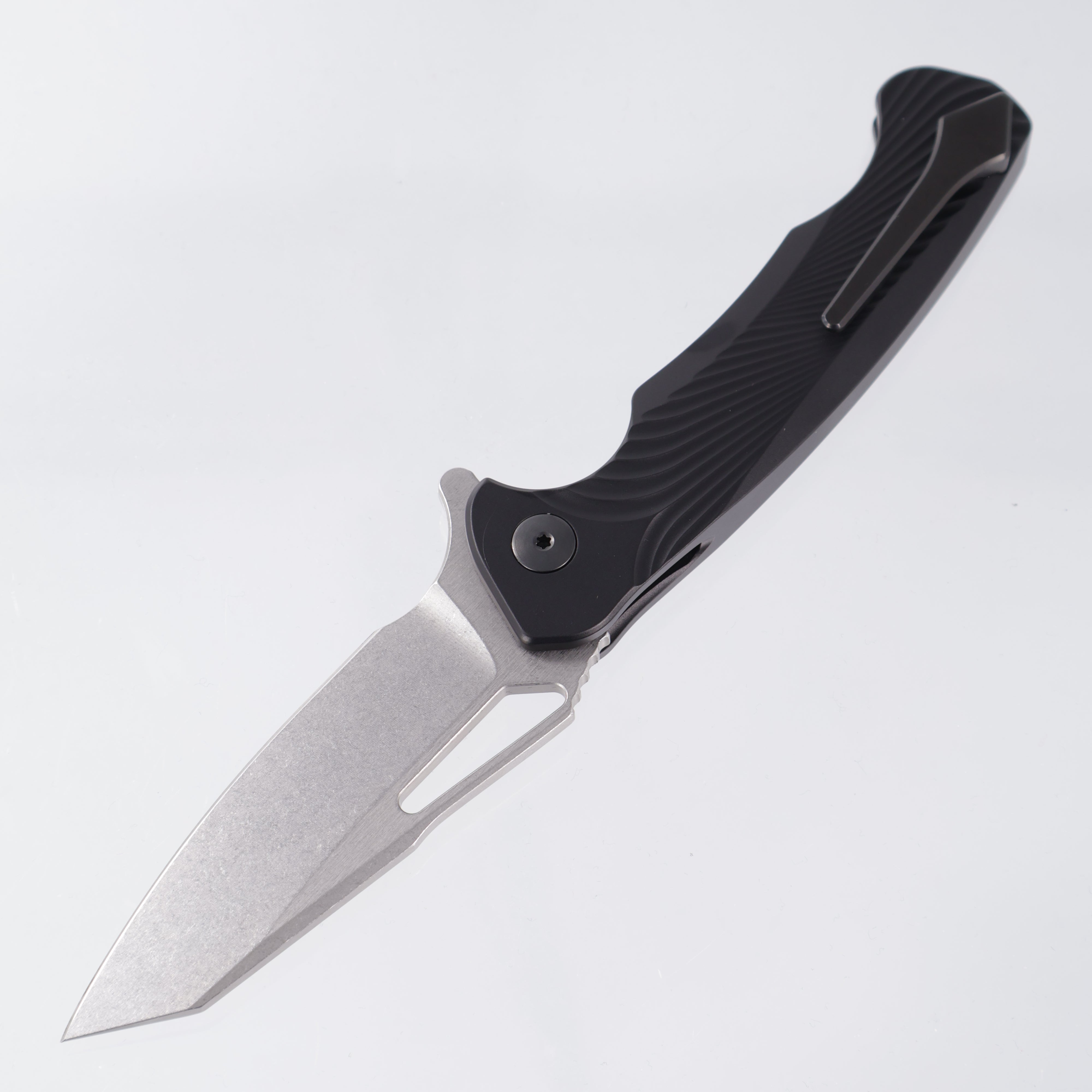 Dead Reckon Ridgeback Integral - Reverse Tanto, Magnacut Stonewash - Black Milled Aluminum - RB-4522-17 DRK