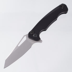 Dead Reckon Ridgeback Integral - Reverse Tanto, S45VN Glass Blast - Black Knurled Aluminum - RB-4412-17 DRK