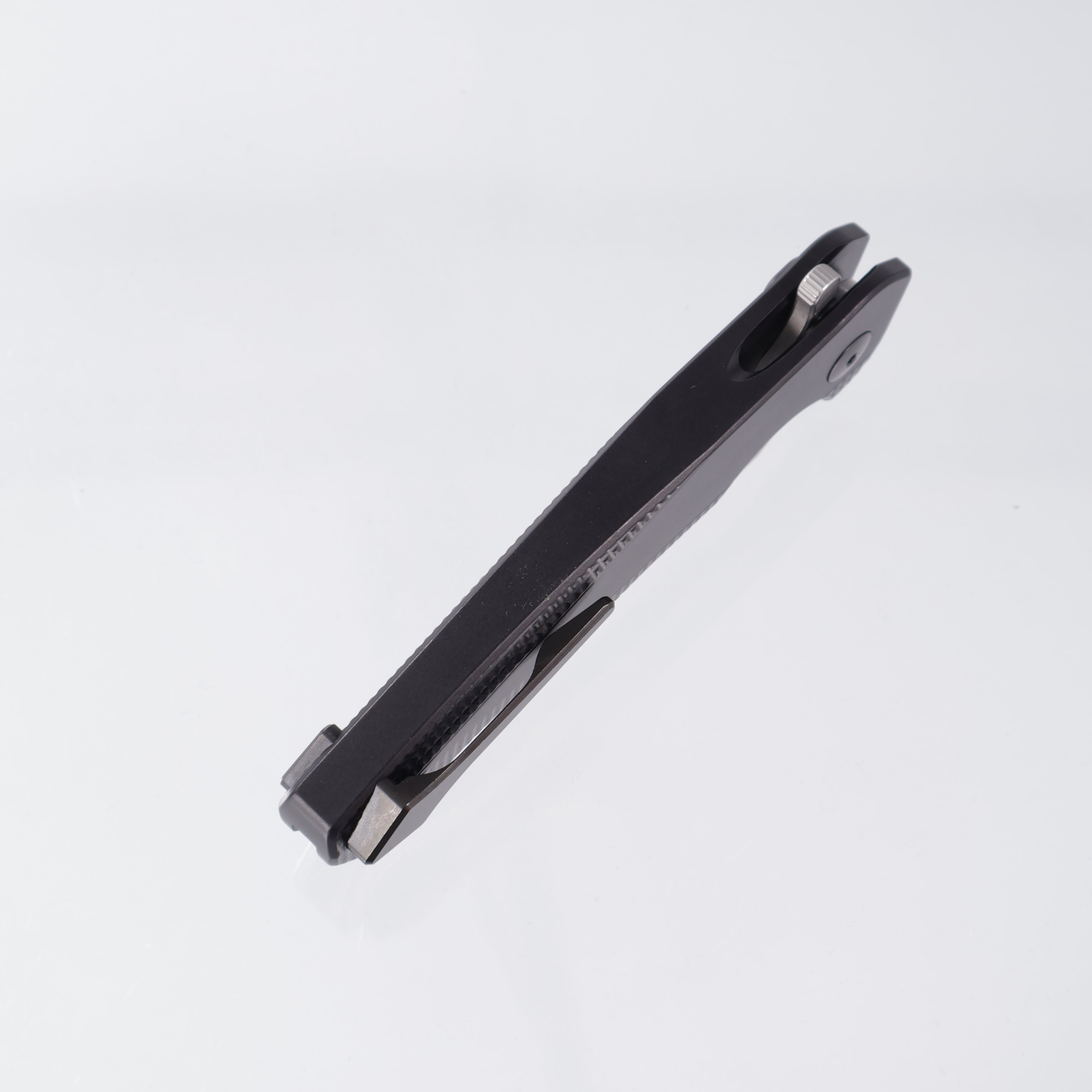 Dead Reckon Ridgeback Integral - Modified ClipPoint, S45VN Stonewash - Black Knurled Aluminum - RB-3412-17 DRK
