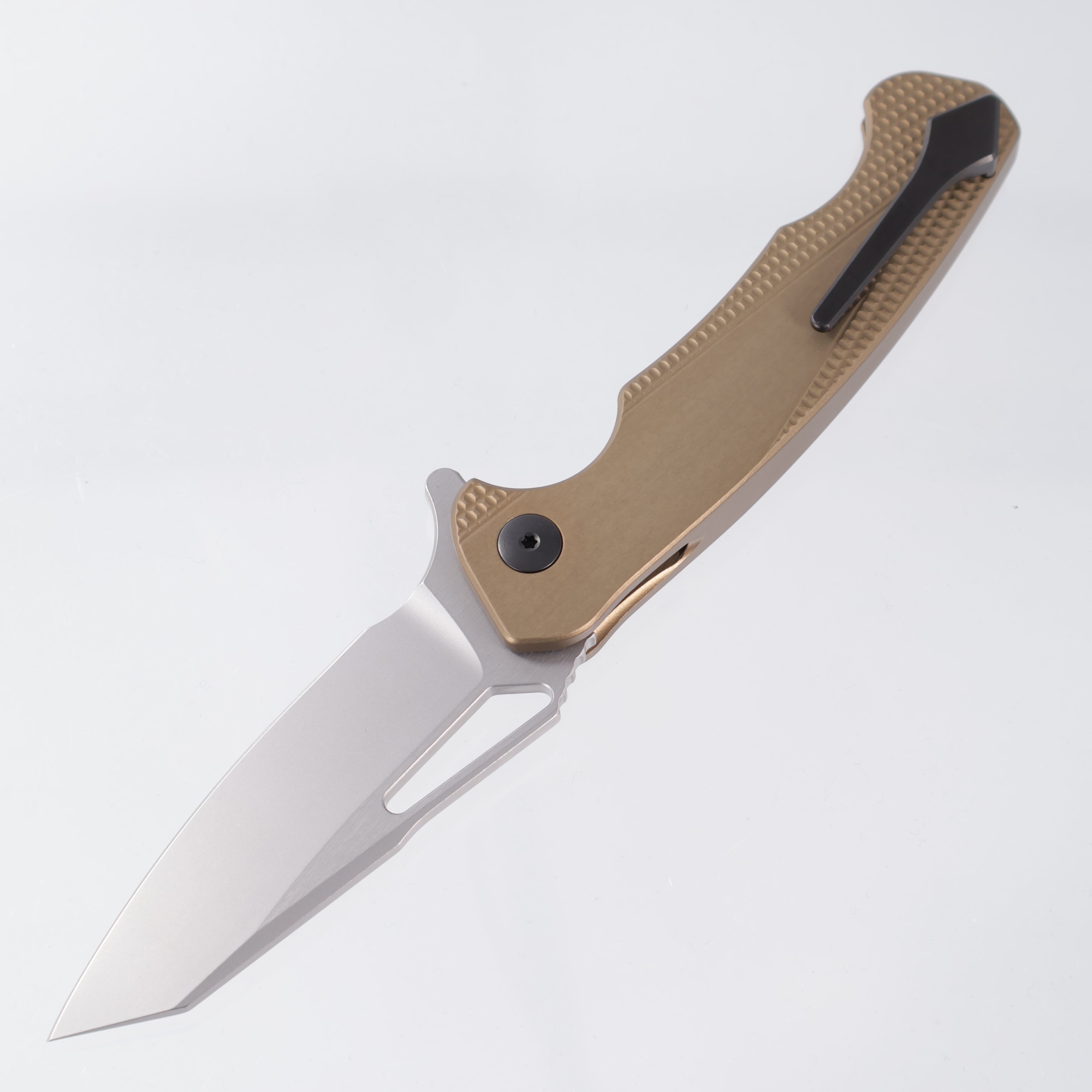 Dead Reckon Ridgeback Integral - Reverse Tanto, S45VN Glass Blast - FDE Knurled Aluminum - RB-4412-17 DRK (Flat Dark Earth, Tan)