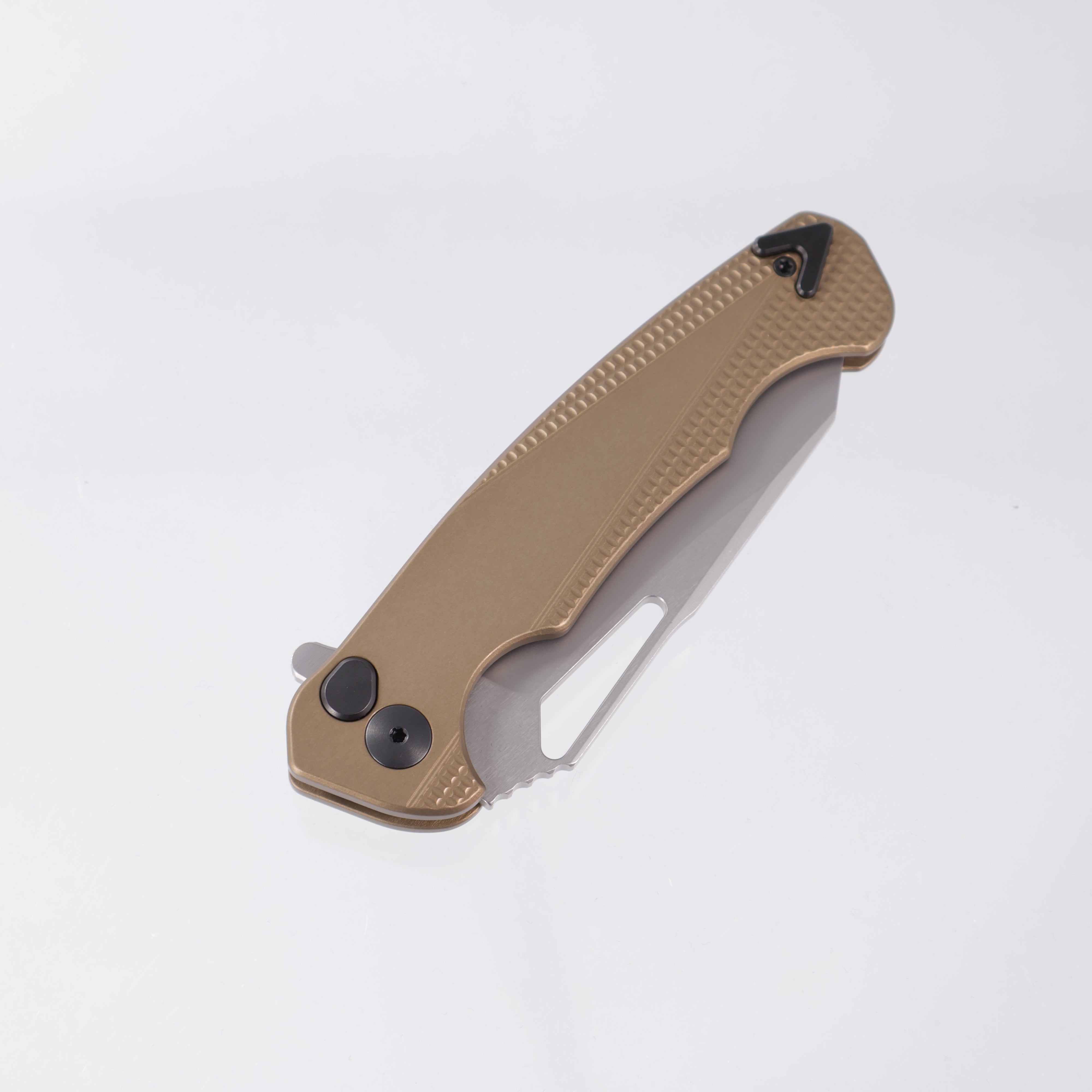 Dead Reckon Ridgeback Integral - Reverse Tanto, S45VN Glass Blast - FDE Knurled Aluminum - RB-4412-17 DRK (Flat Dark Earth, Tan)