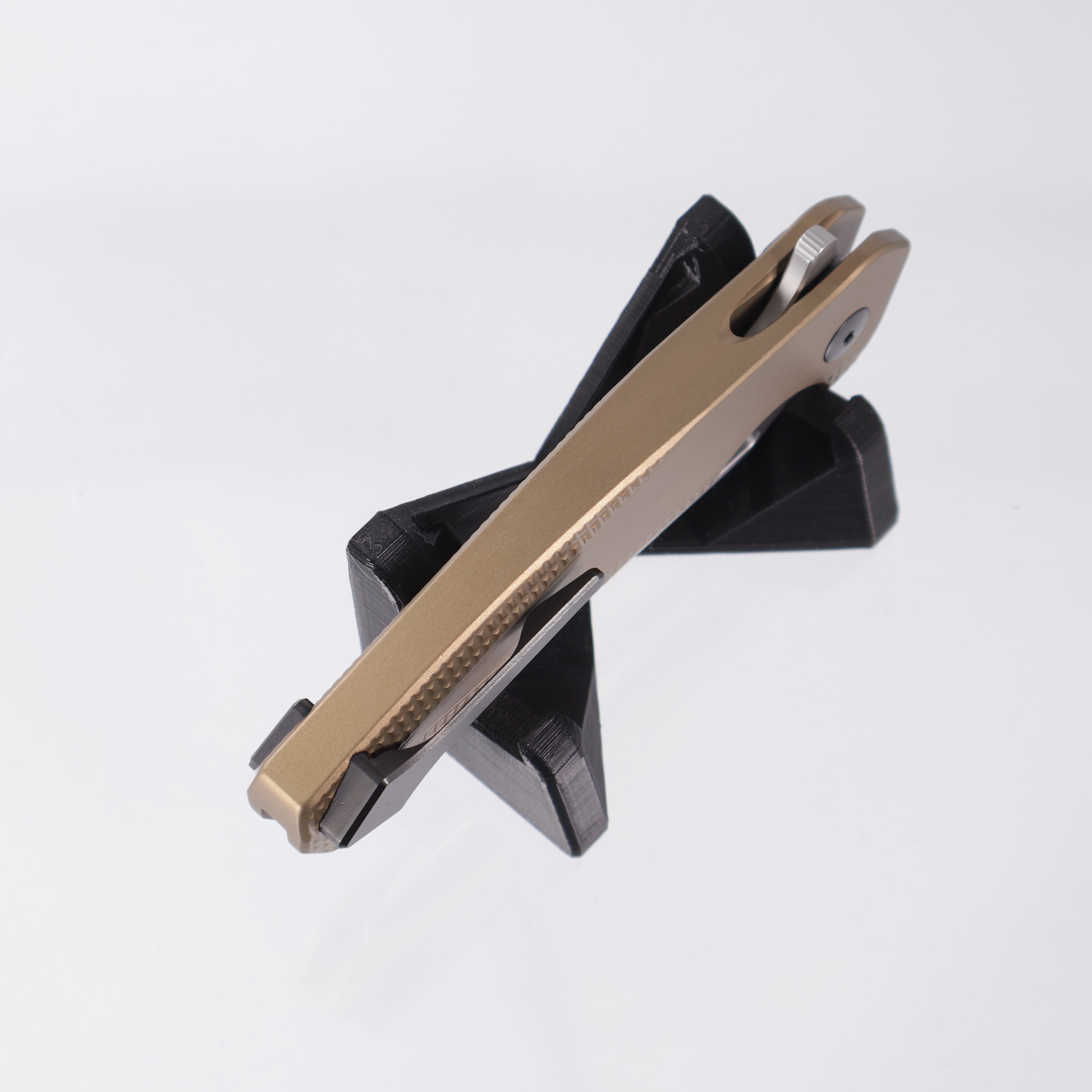 Dead Reckon Ridgeback Integral - Reverse Tanto, S45VN Glass Blast - FDE Knurled Aluminum - RB-4412-17 DRK (Flat Dark Earth, Tan)