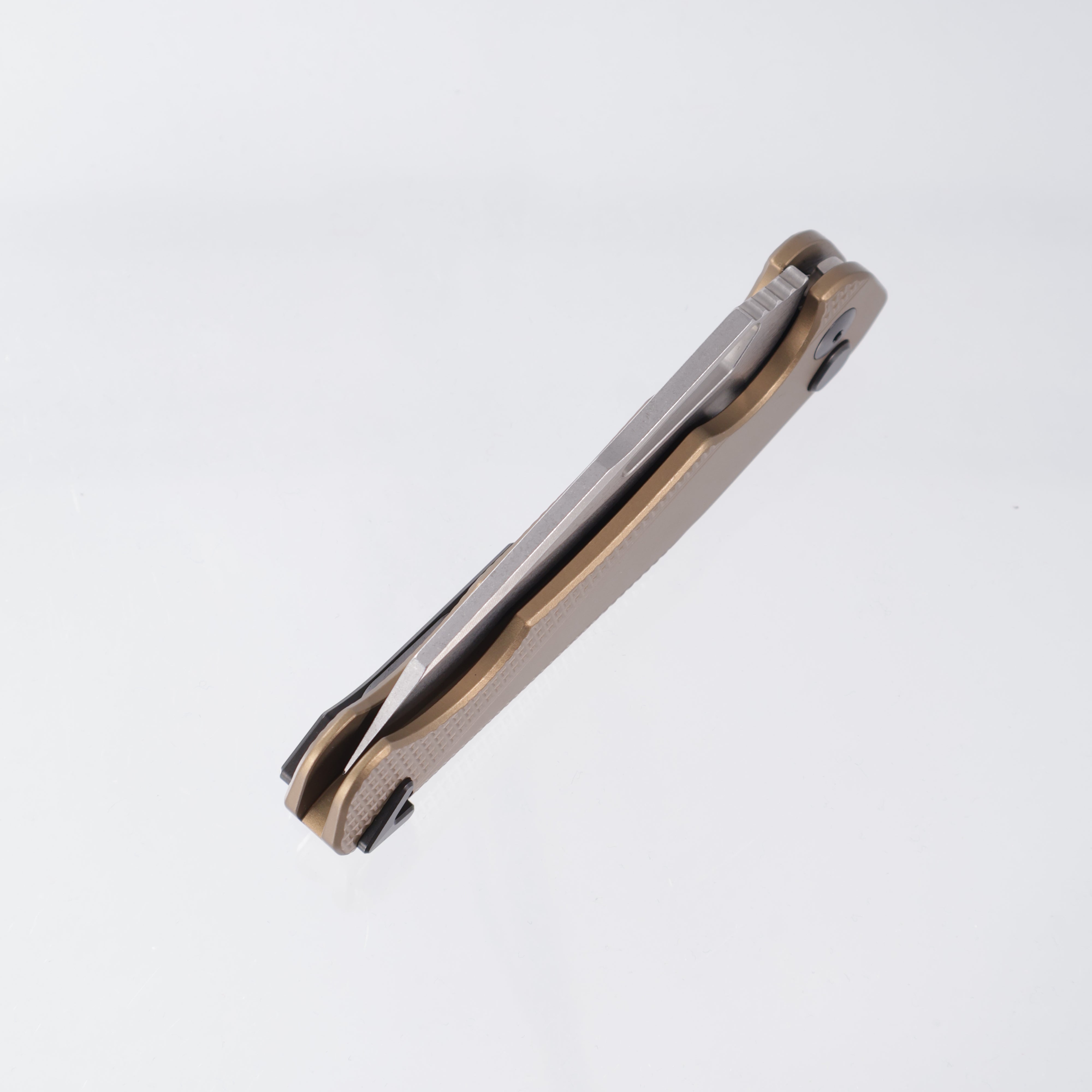 Dead Reckon Ridgeback Integral - Reverse Tanto, S45VN Stonewash - FDE Knurled Aluminum - RB-4412-17 DRK (Flat Dark Earth, Tan)