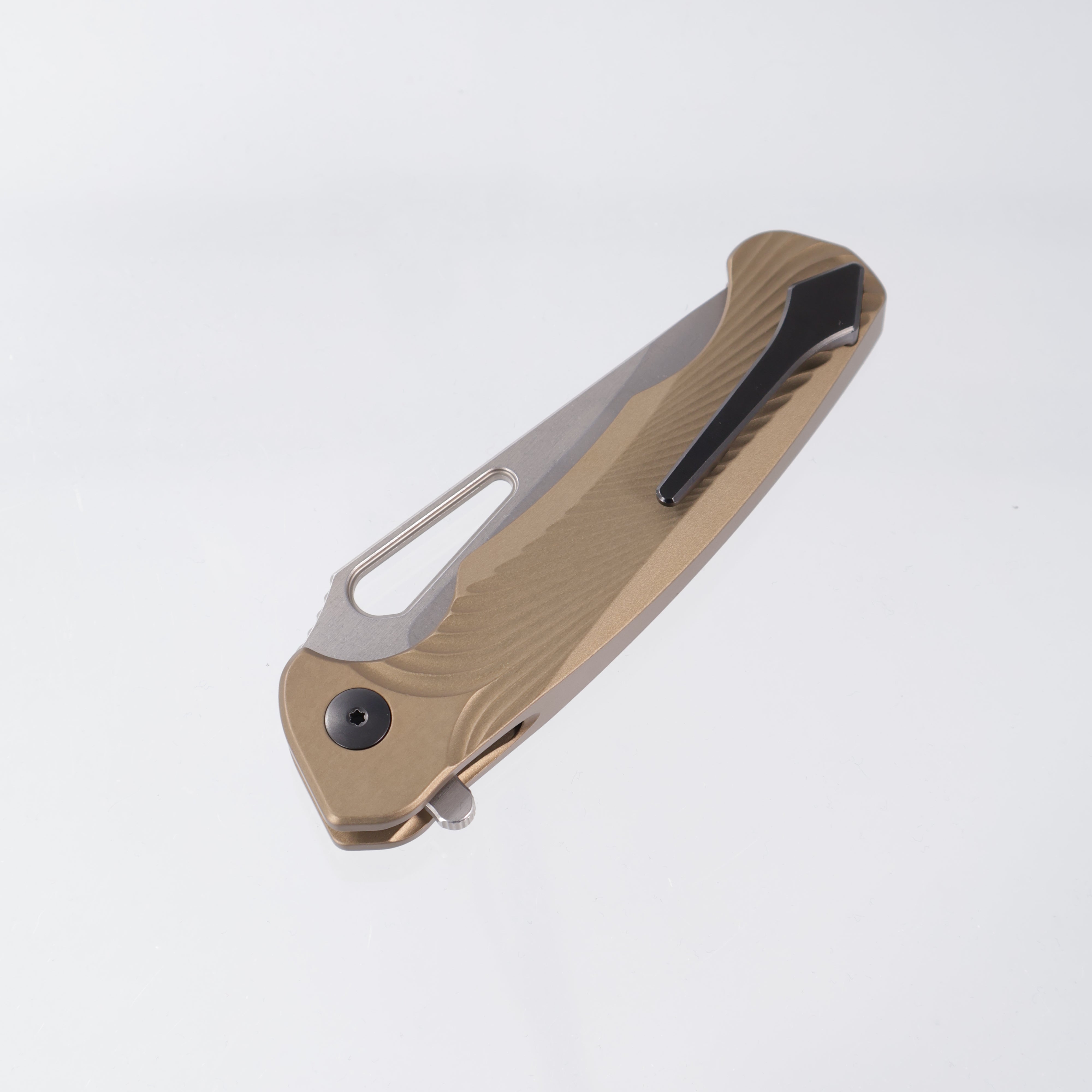 Dead Reckon Ridgeback Integral - Modified ClipPoint, S45VN Stonewash - FDE Milled Aluminum - RB-3422-17 DRK (Flat Dark Earth, Tan)