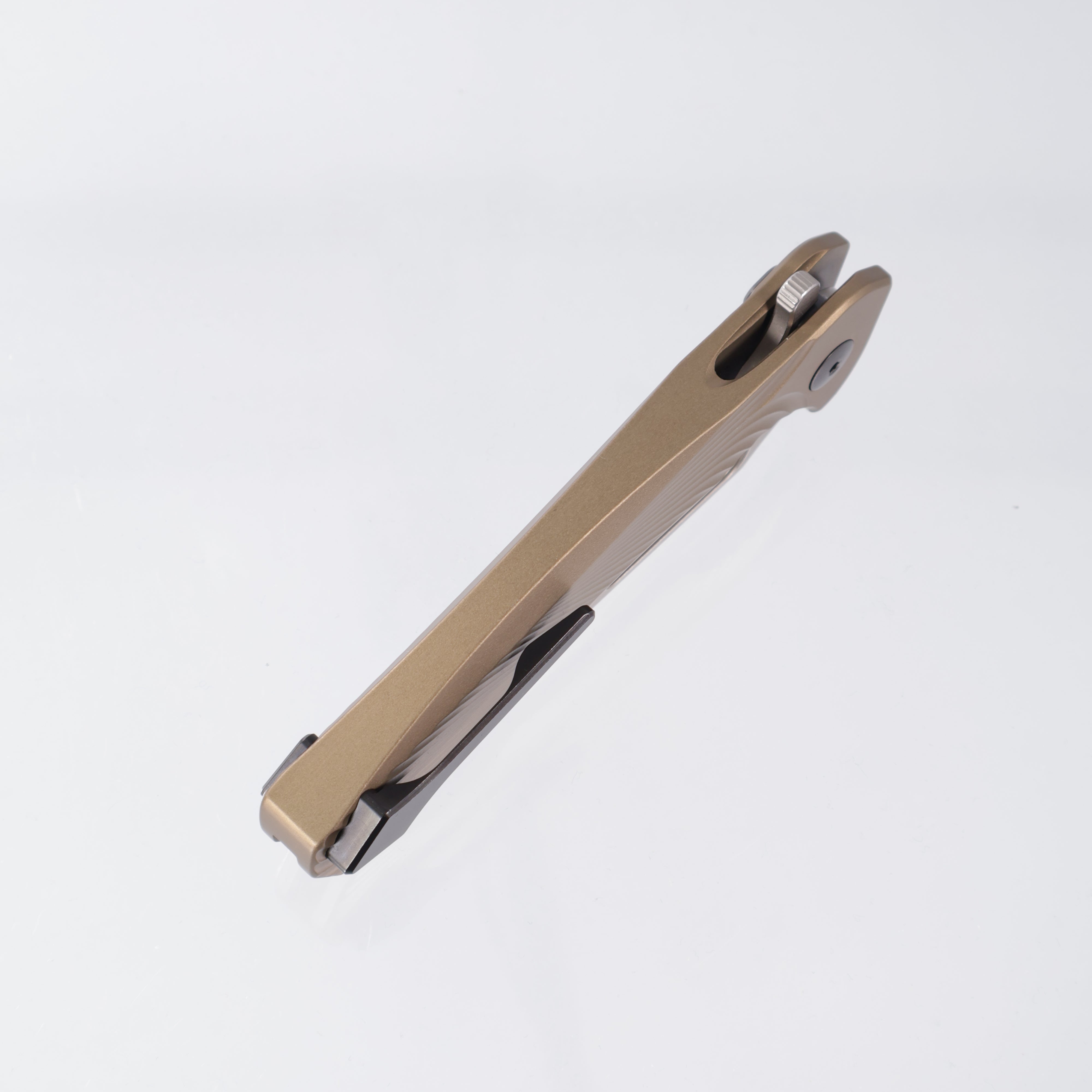Dead Reckon Ridgeback Integral - Modified ClipPoint, S45VN Stonewash - FDE Milled Aluminum - RB-3422-17 DRK (Flat Dark Earth, Tan)