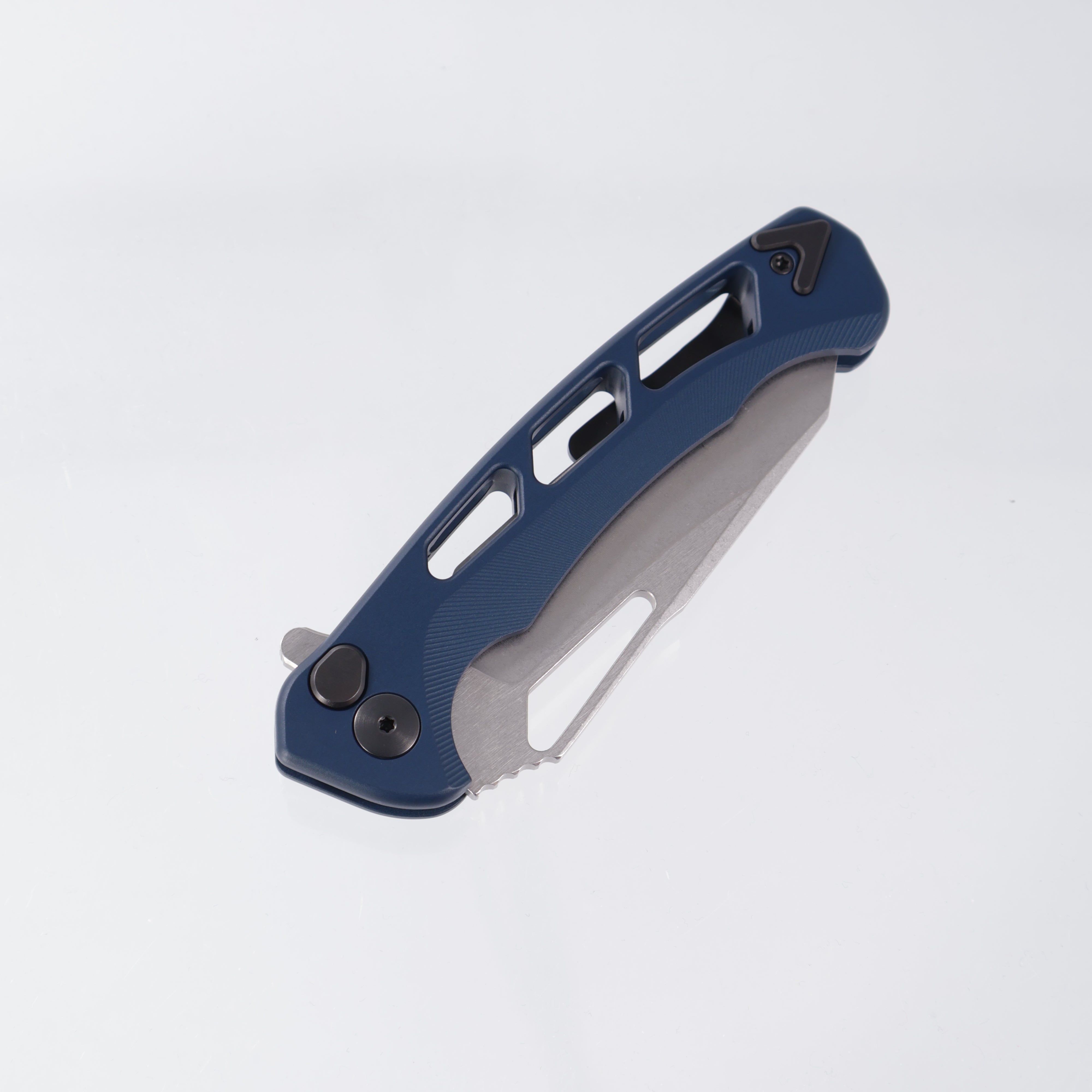 Dead Reckon Ridgeback Vertebrae Integral - Reverse Tanto, Magnacut Stonewash - Navy Blue Aluminum - RB-4562-17 DRK