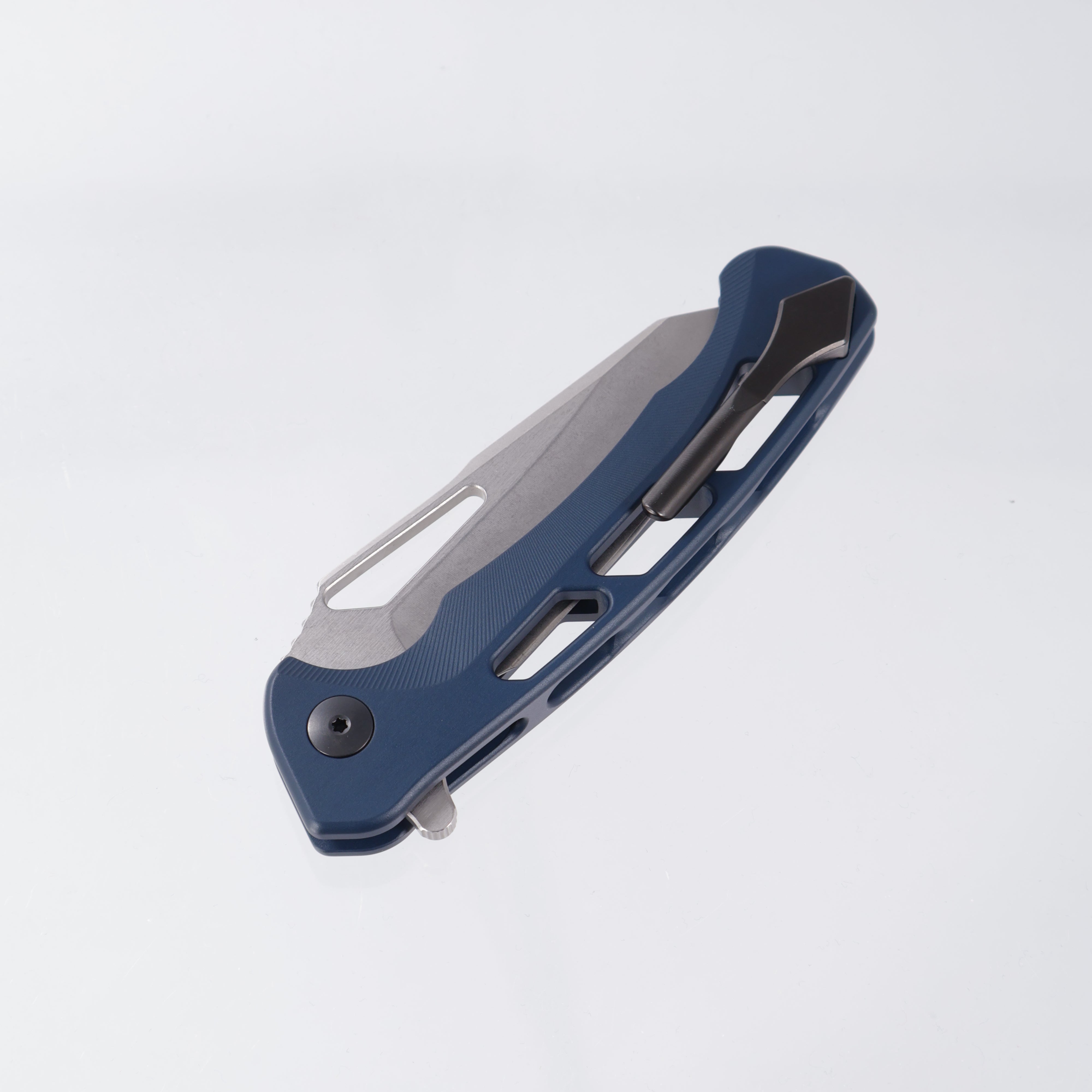 Dead Reckon Ridgeback Vertebrae Integral - Reverse Tanto, Magnacut Stonewash - Navy Blue Aluminum - RB-4562-17 DRK