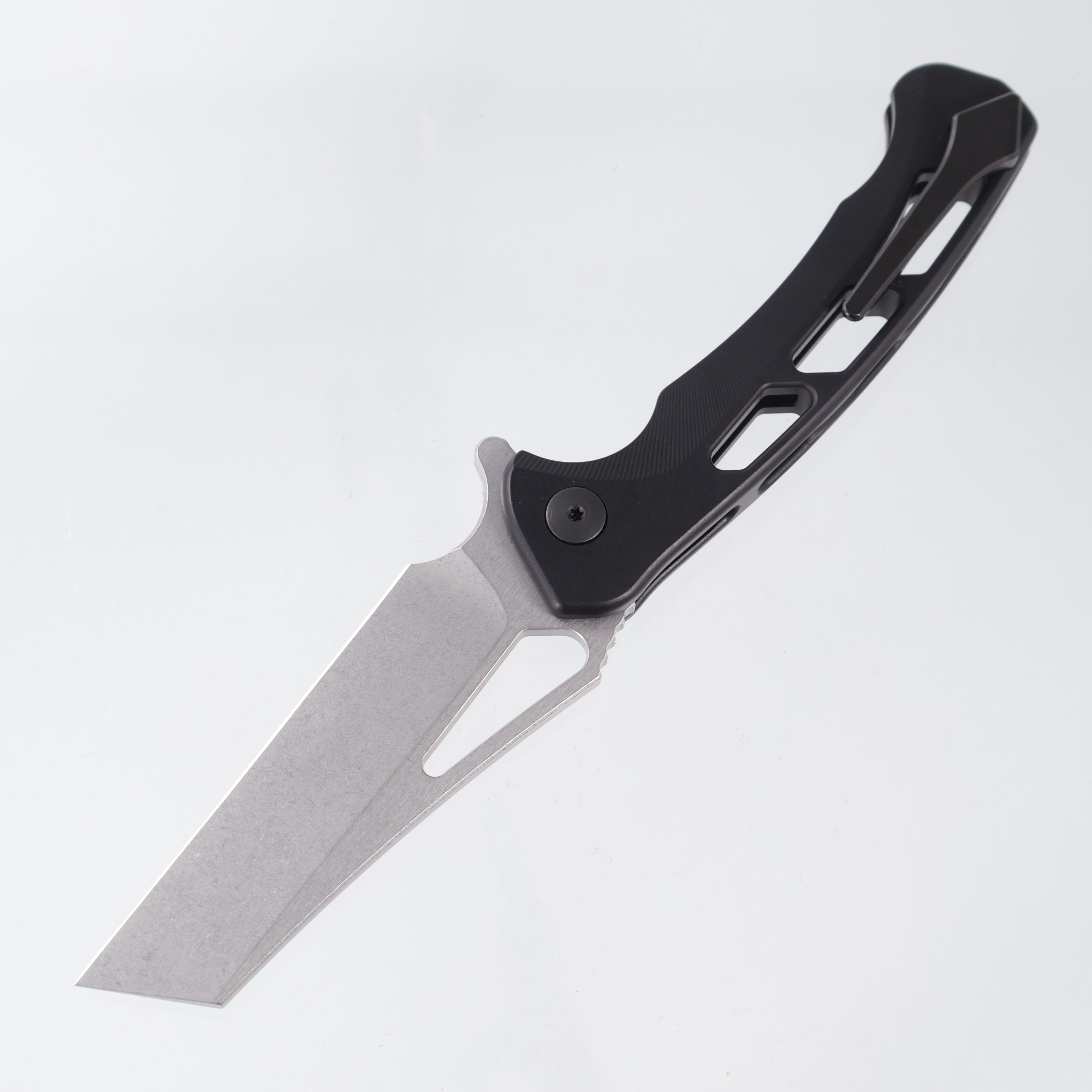 Dead Reckon Ridgeback Vertebrae Integral Wharncleaver - Black Aluminum w/ Purple Anchor - Stonewash Magnacut - RB-5562-17