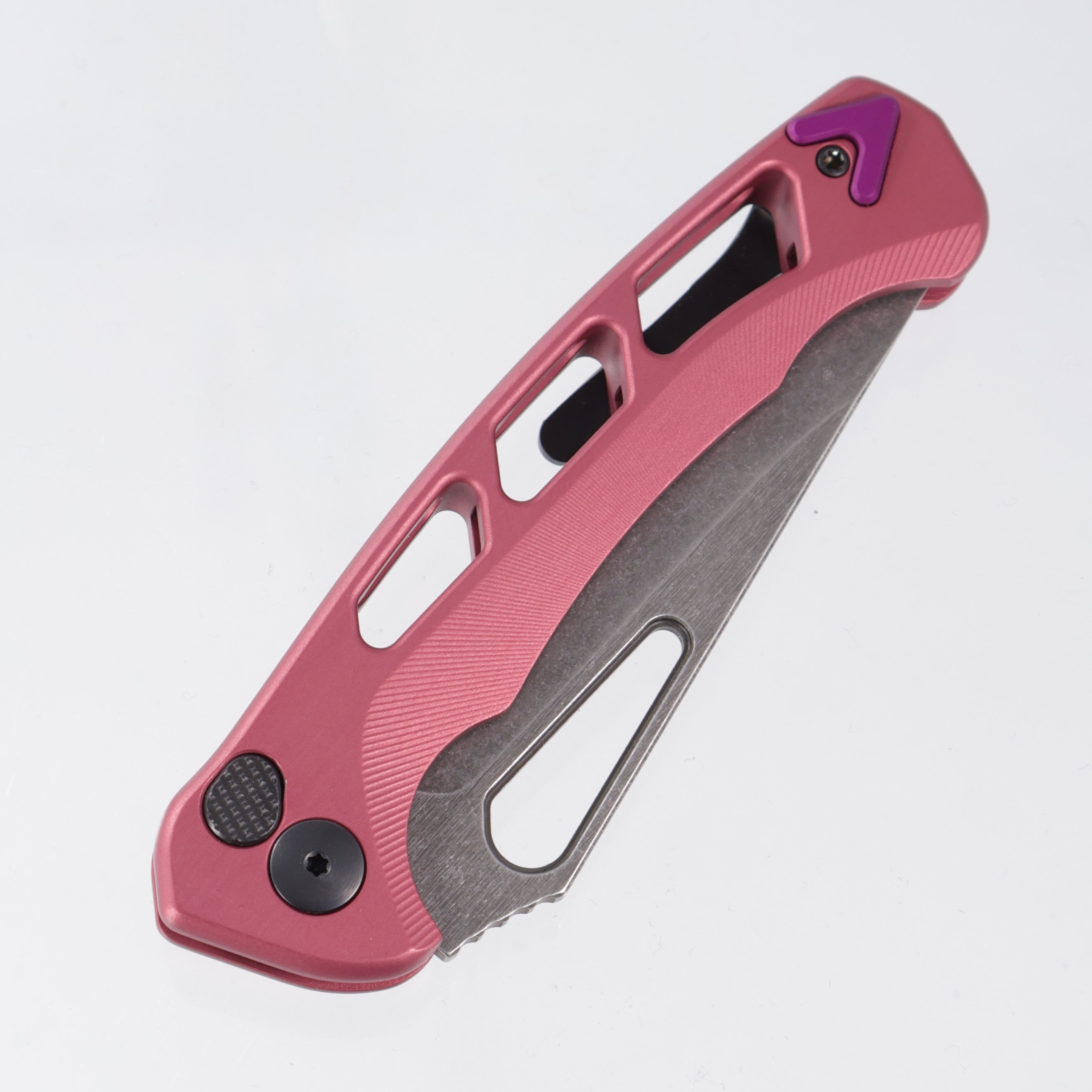 Dead Reckon Ridgeback Vertebrae Integral New Sexy Non Flipper - Light Red Aluminum w/ Purple Anchor - Dark Stonewash Magnacut - RB-3562-67