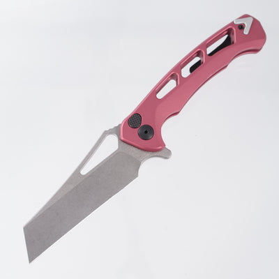 Dead Reckon Ridgeback Vertebrae Integral Wharncleaver - Light Red Aluminum w/ Silver Anchor - Stonewash Magnacut - RB-5562-17